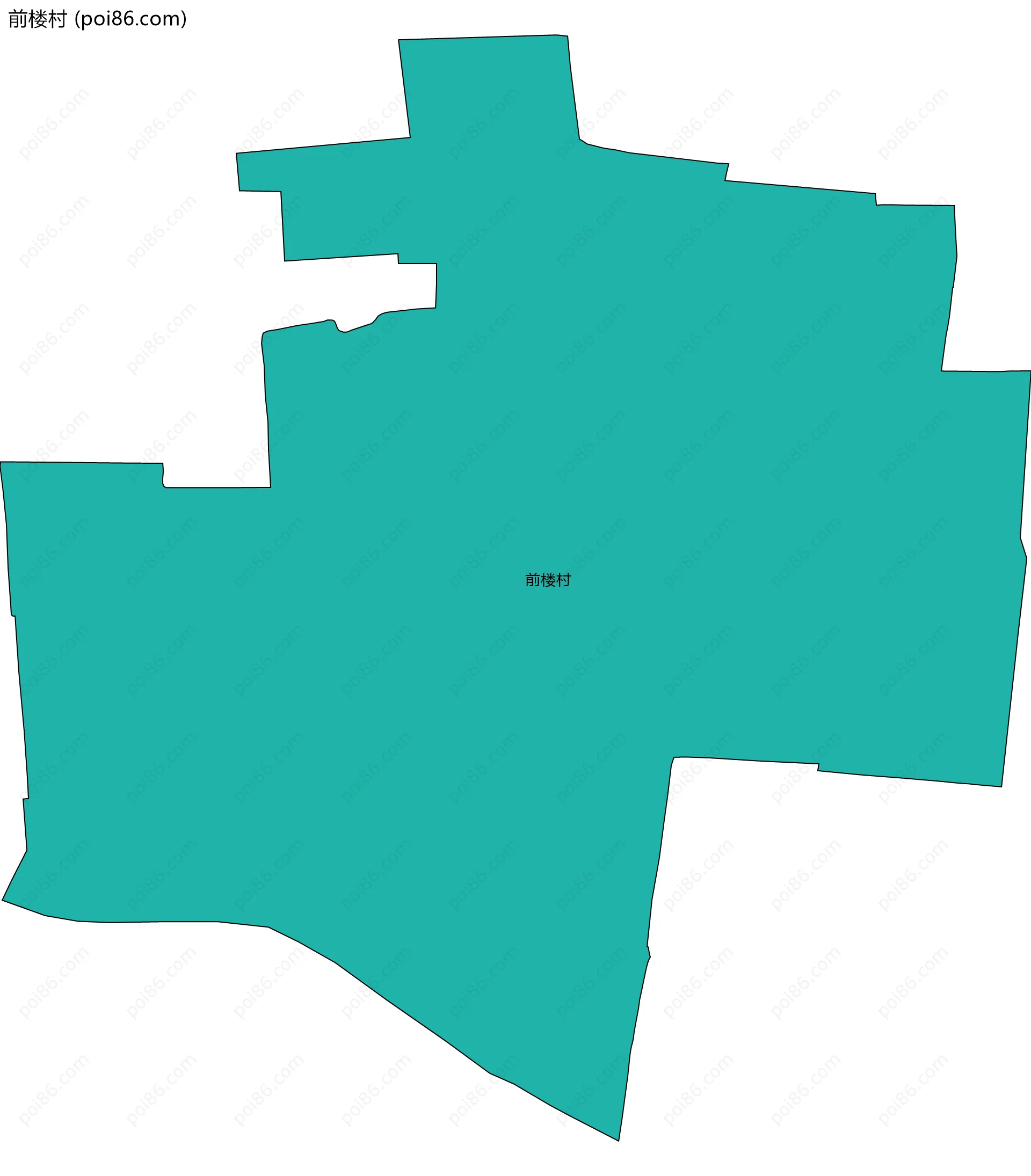 前楼村边界地图