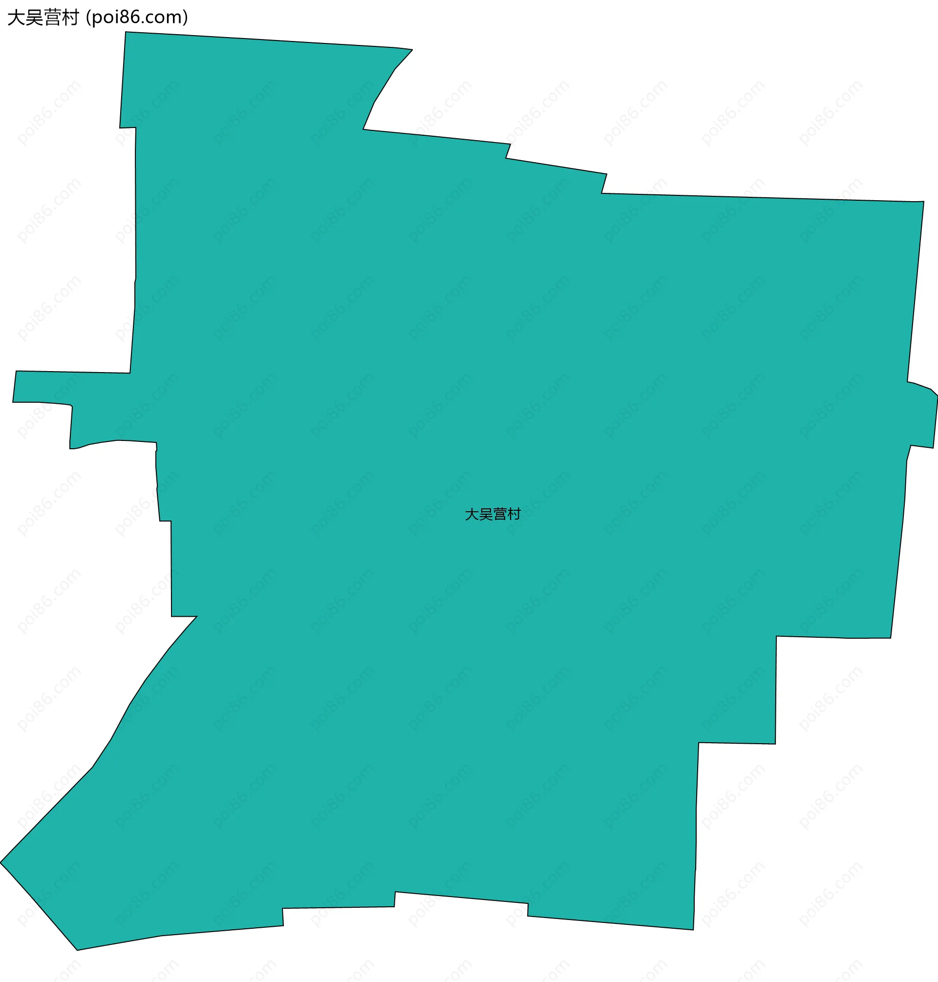 大吴营村边界地图