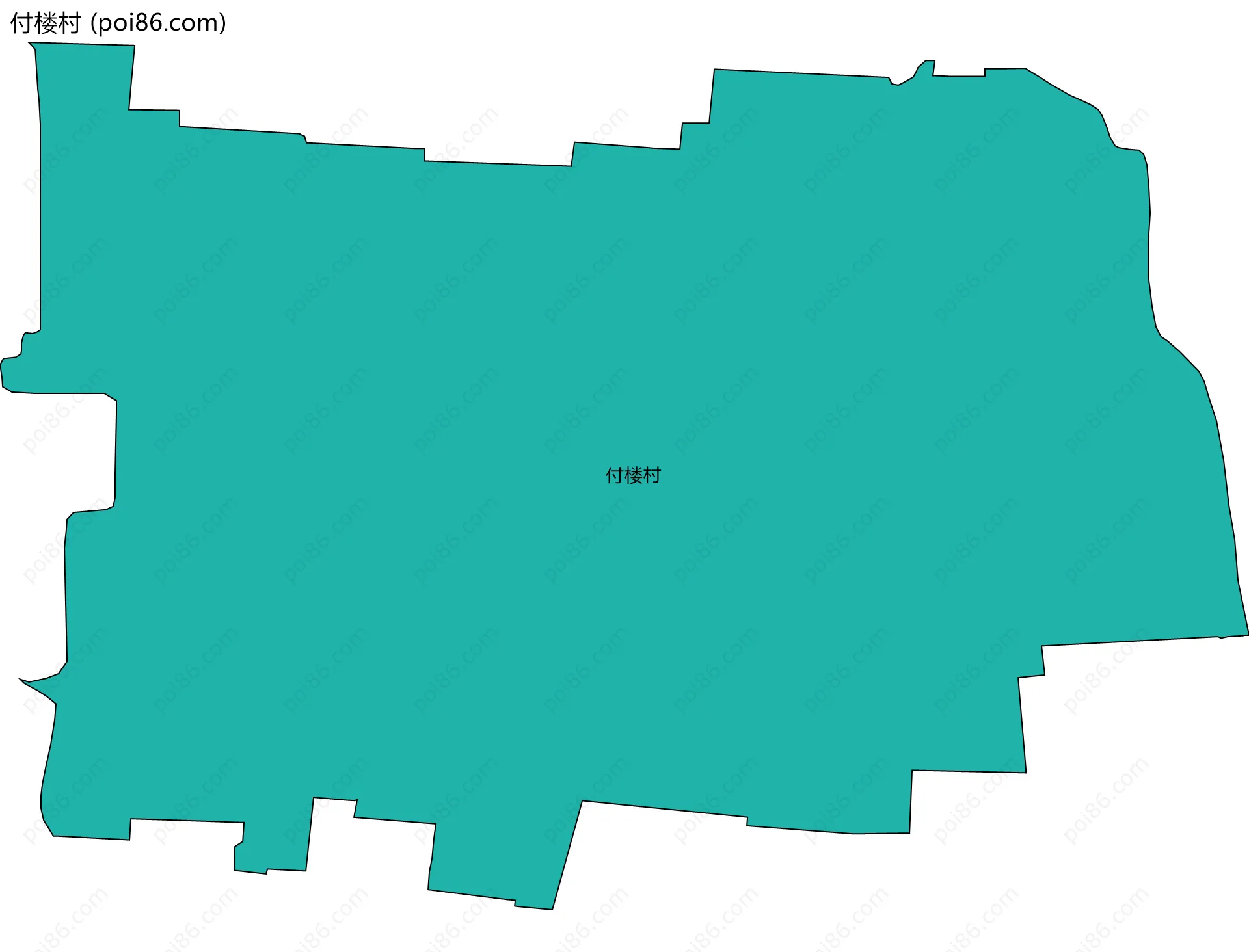 付楼村边界地图