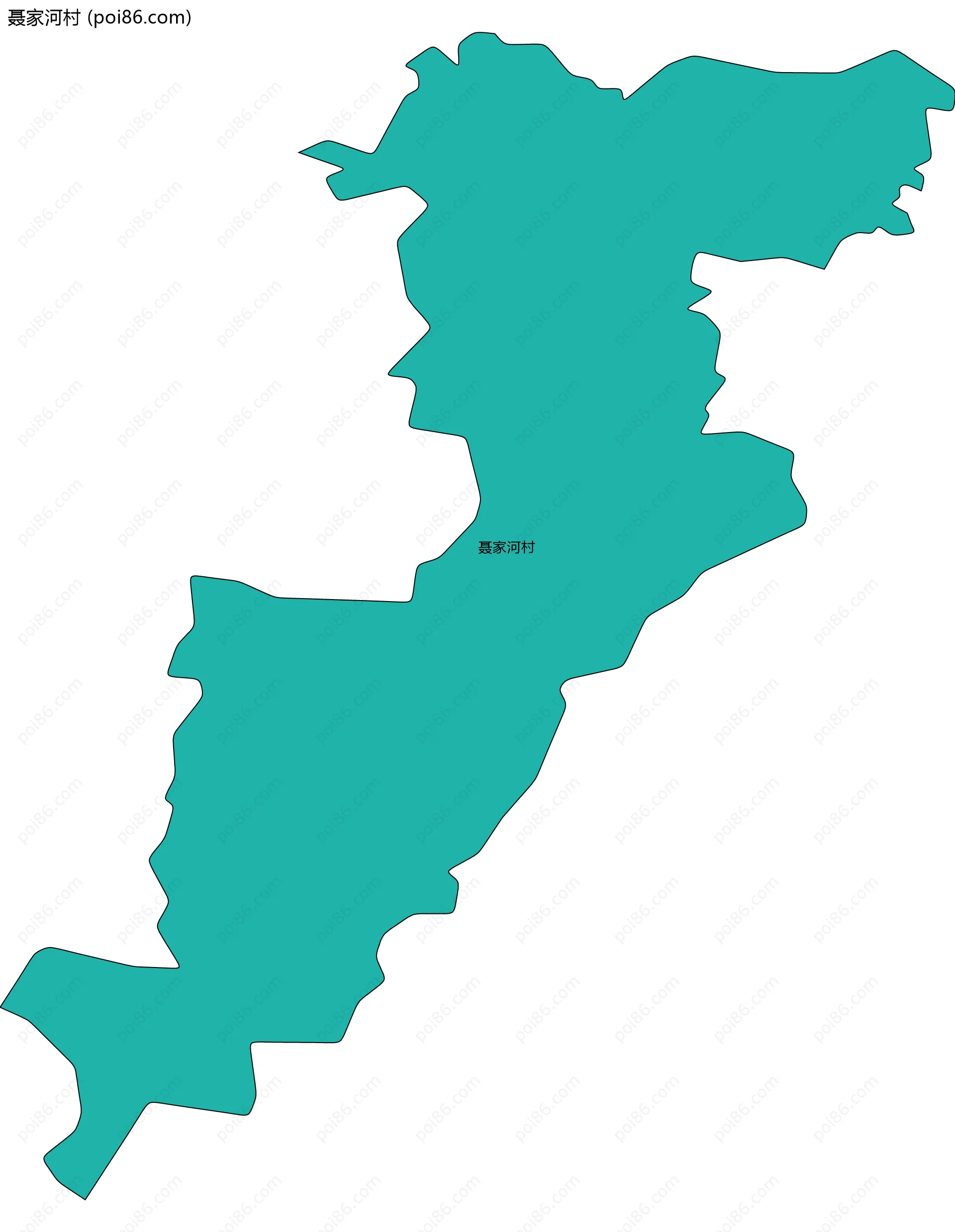 聂家河村边界地图