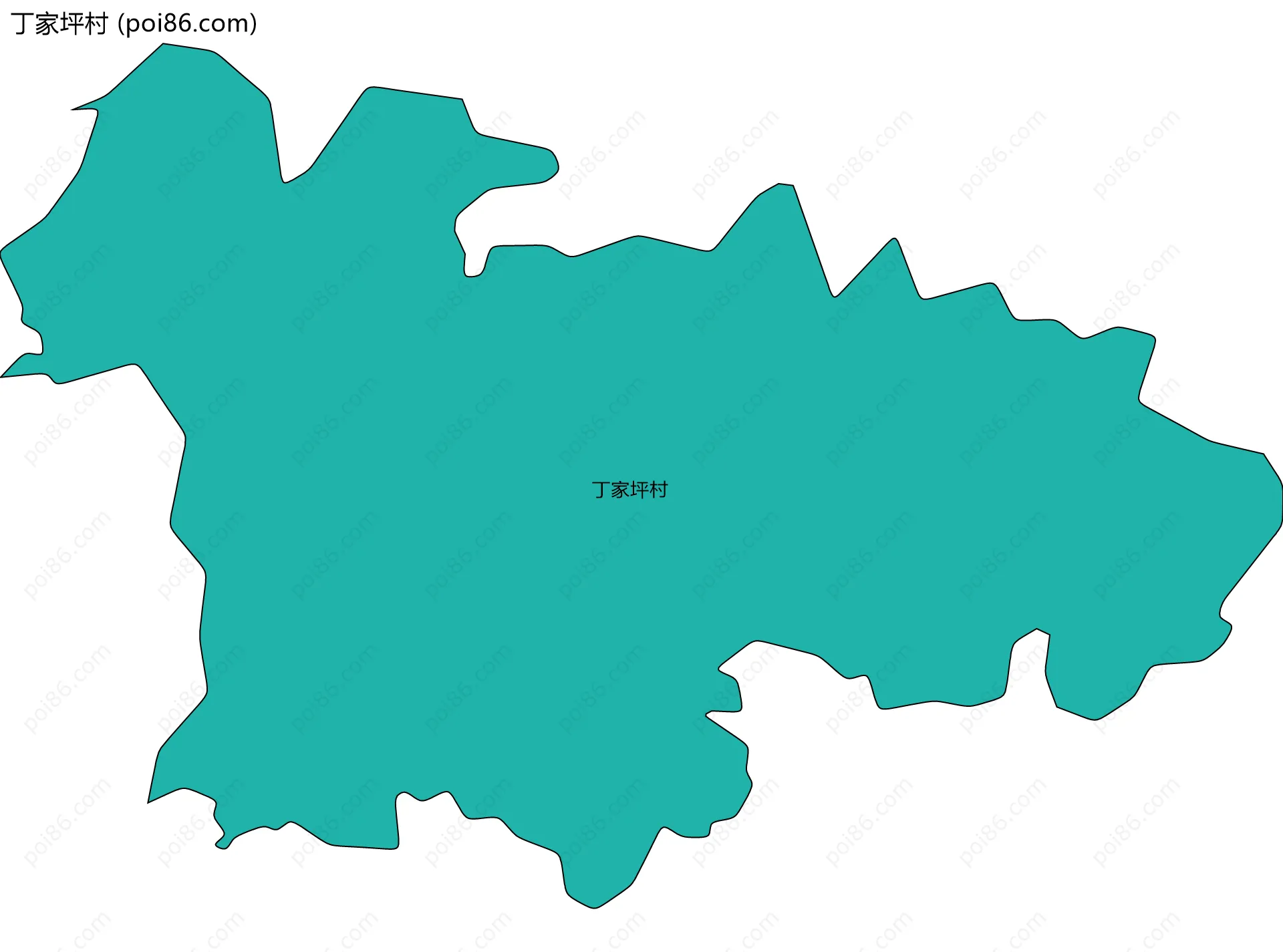 丁家坪村边界地图