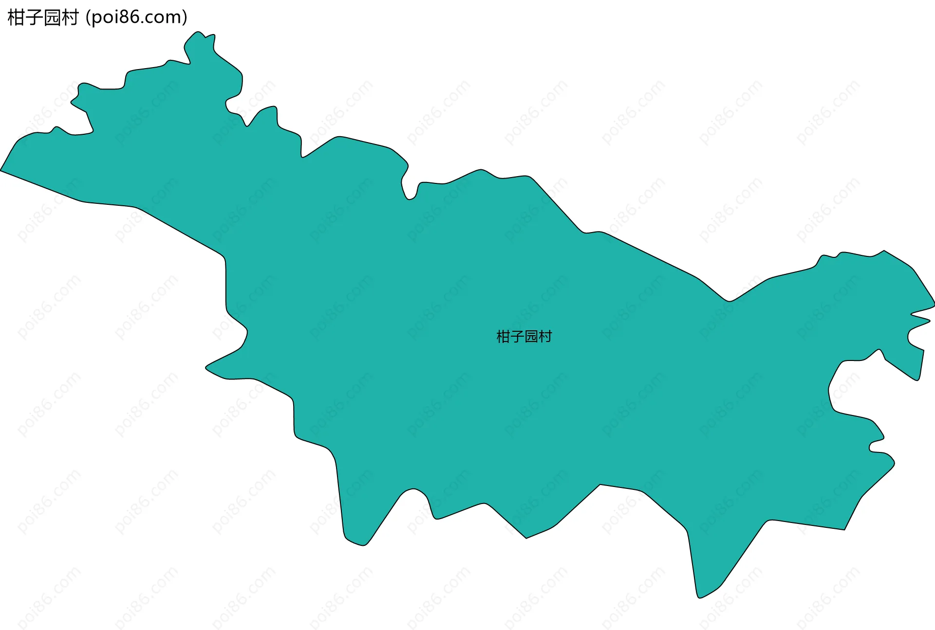 柑子园村边界地图