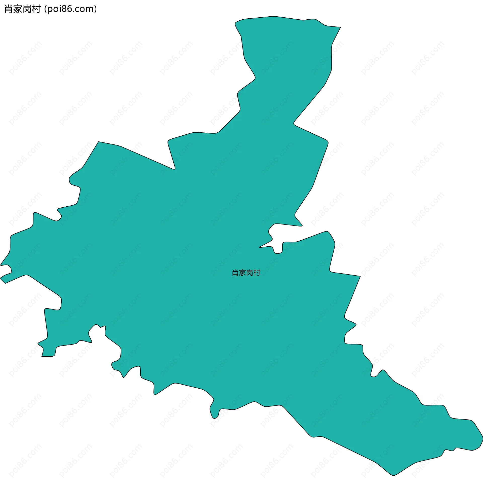 肖家岗村边界地图