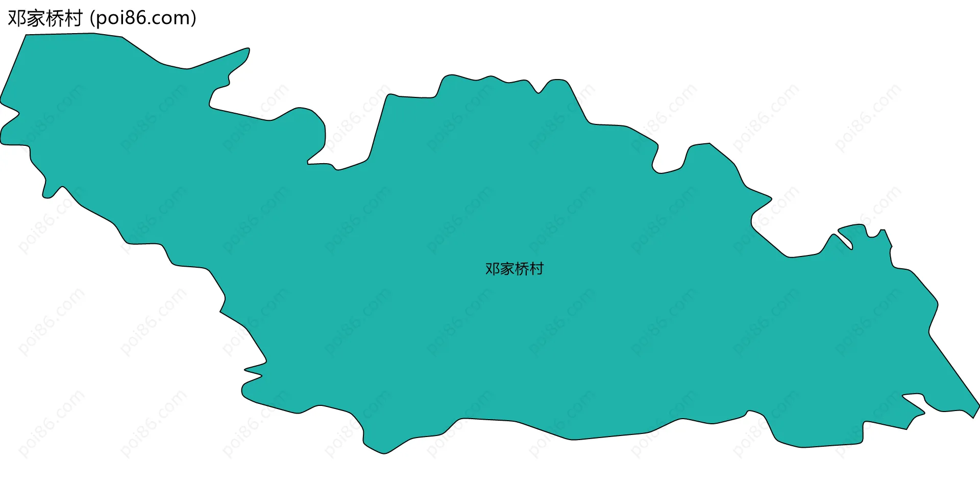 邓家桥村边界地图