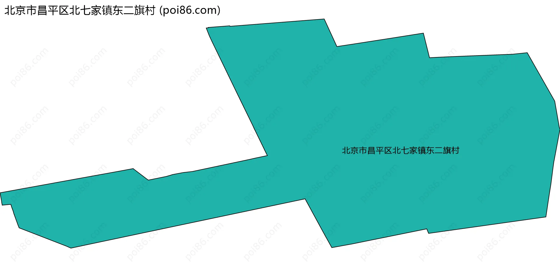 北京市昌平区北七家镇东二旗村边界地图