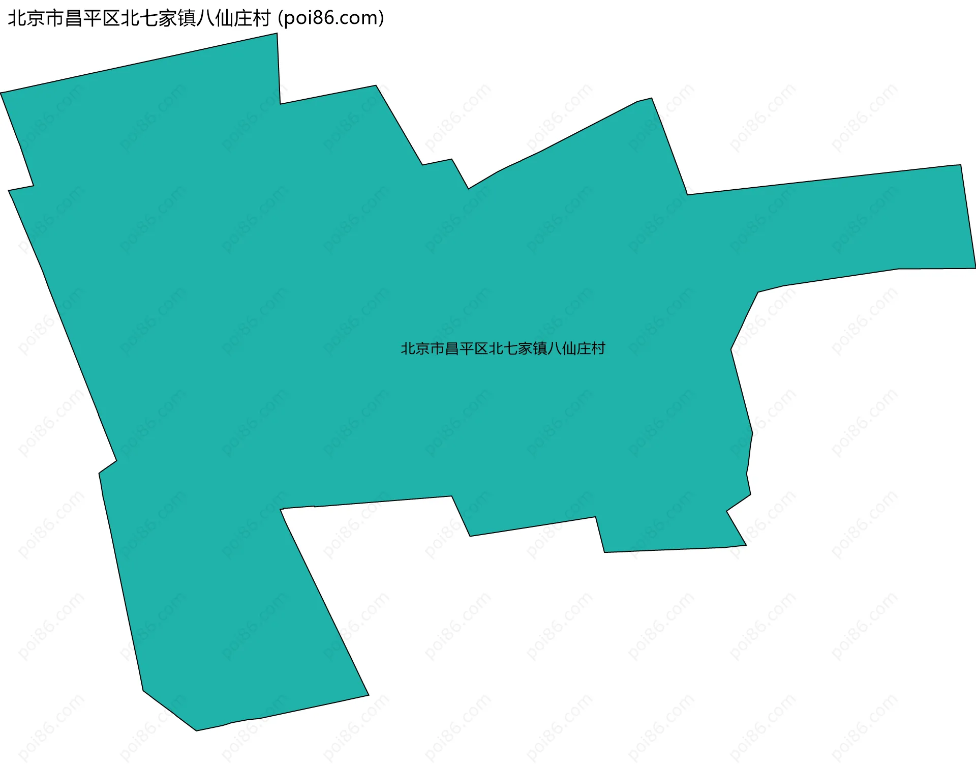 北京市昌平区北七家镇八仙庄村边界地图