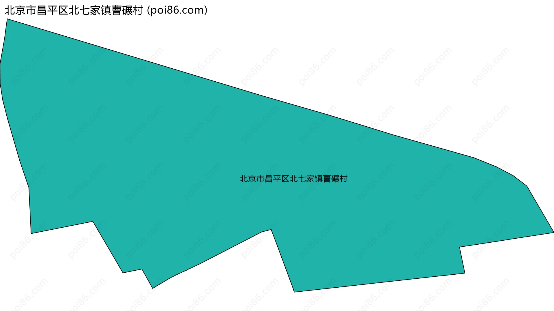 北京市昌平区北七家镇曹碾村边界地图