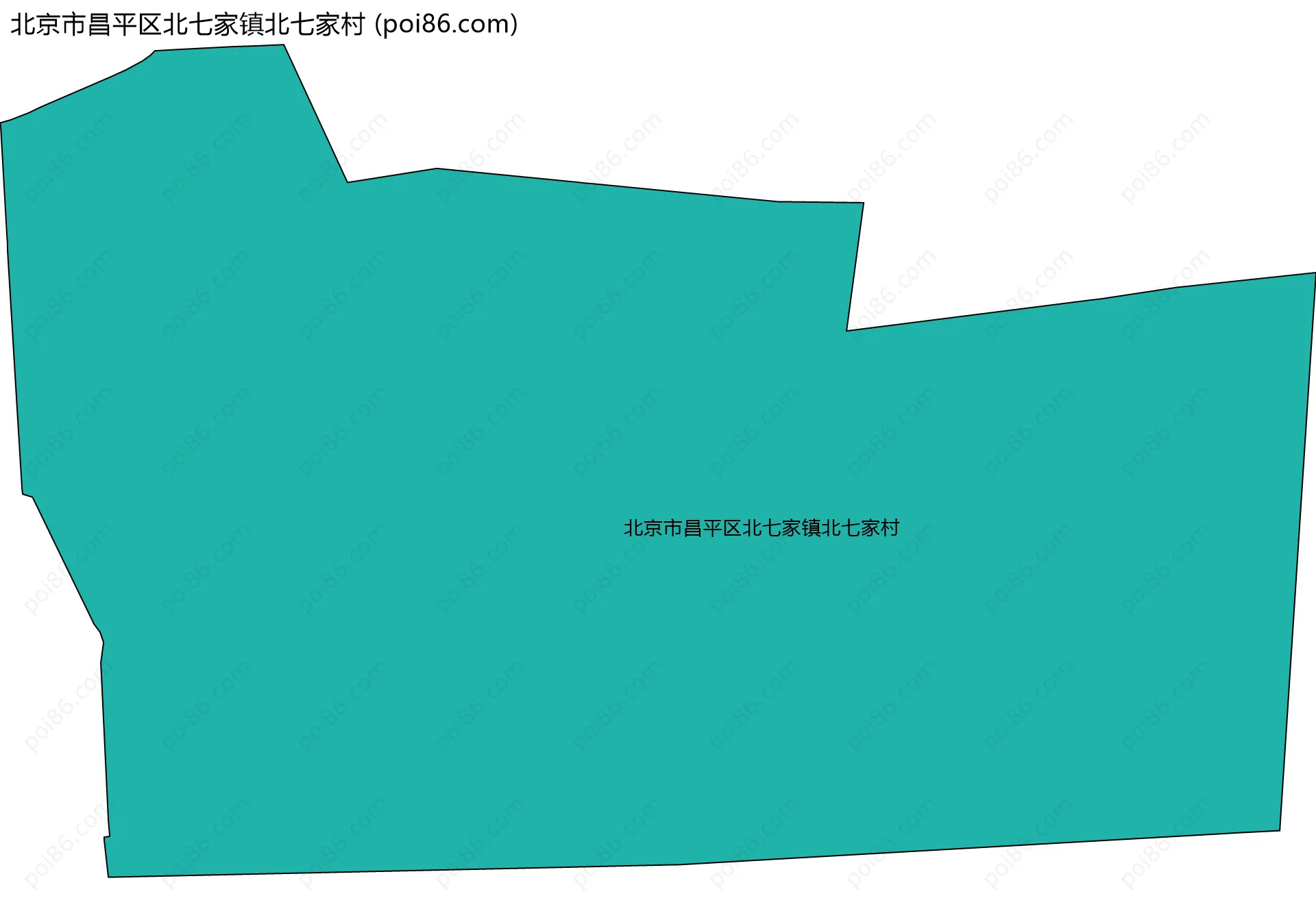 北京市昌平区北七家镇北七家村边界地图