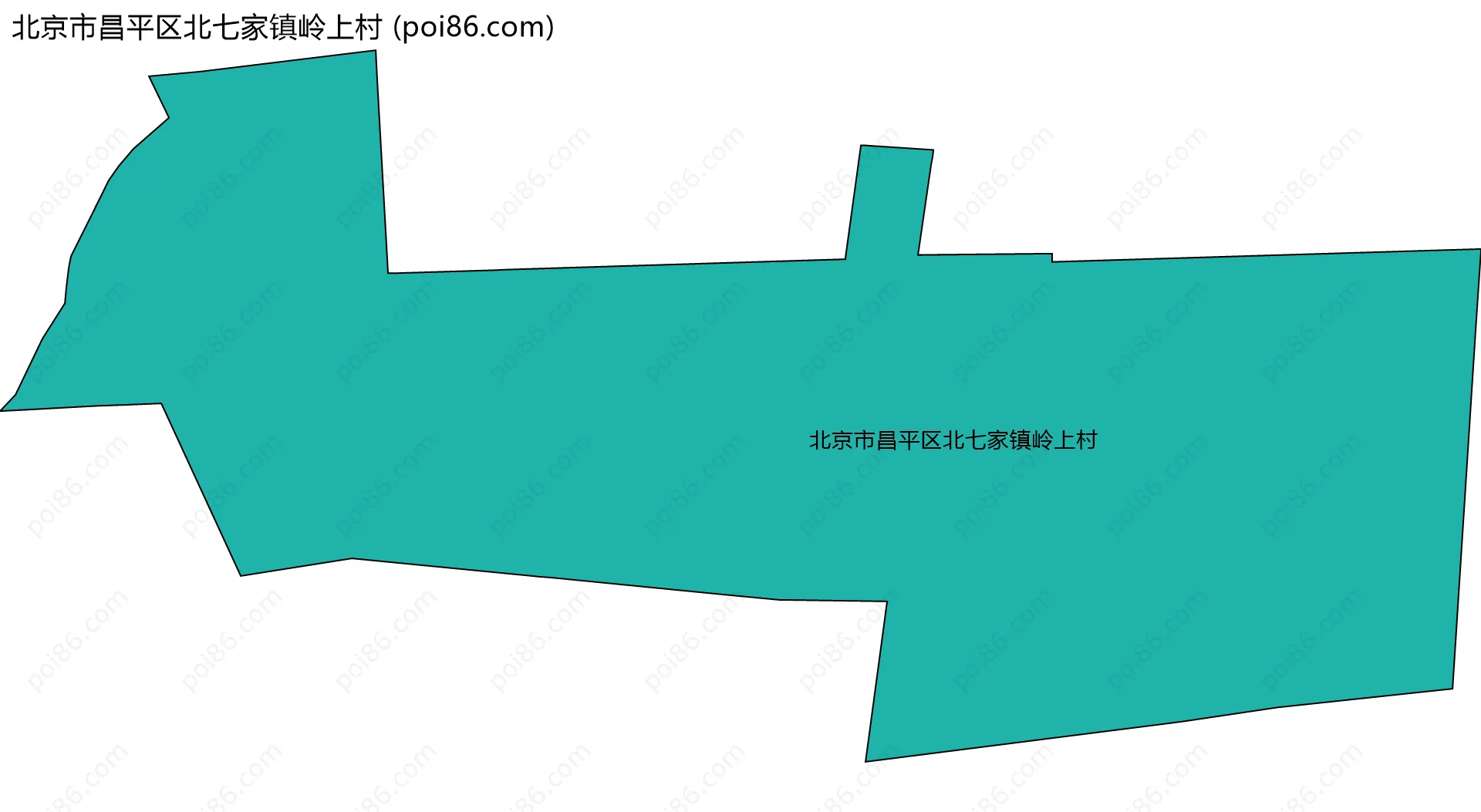 北京市昌平区北七家镇岭上村边界地图