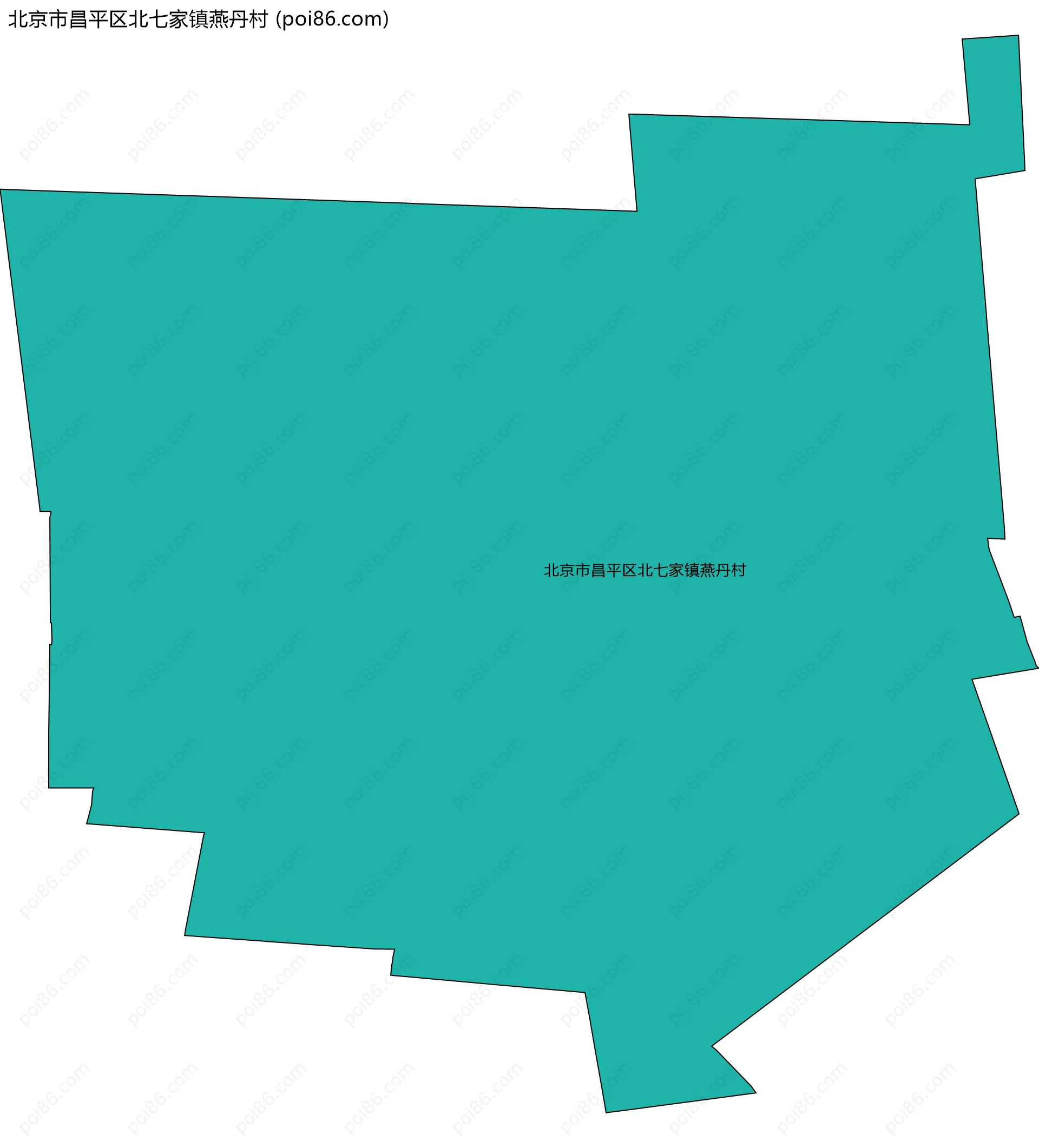 北京市昌平区北七家镇燕丹村边界地图