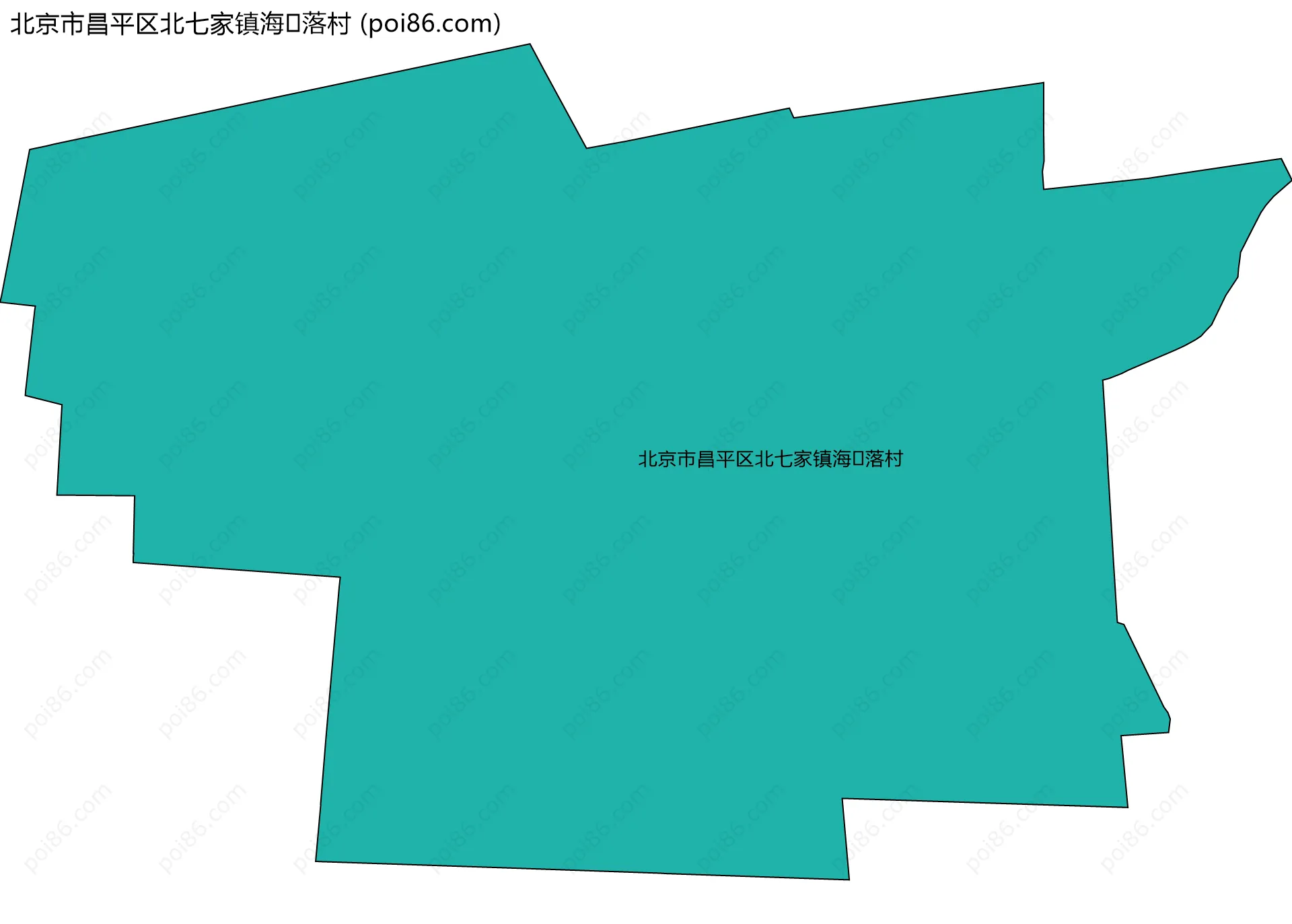 北京市昌平区北七家镇海落村边界地图