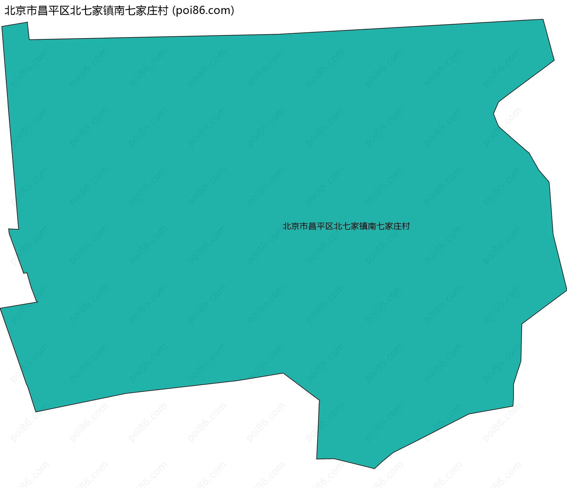 北京市昌平区北七家镇南七家庄村边界地图