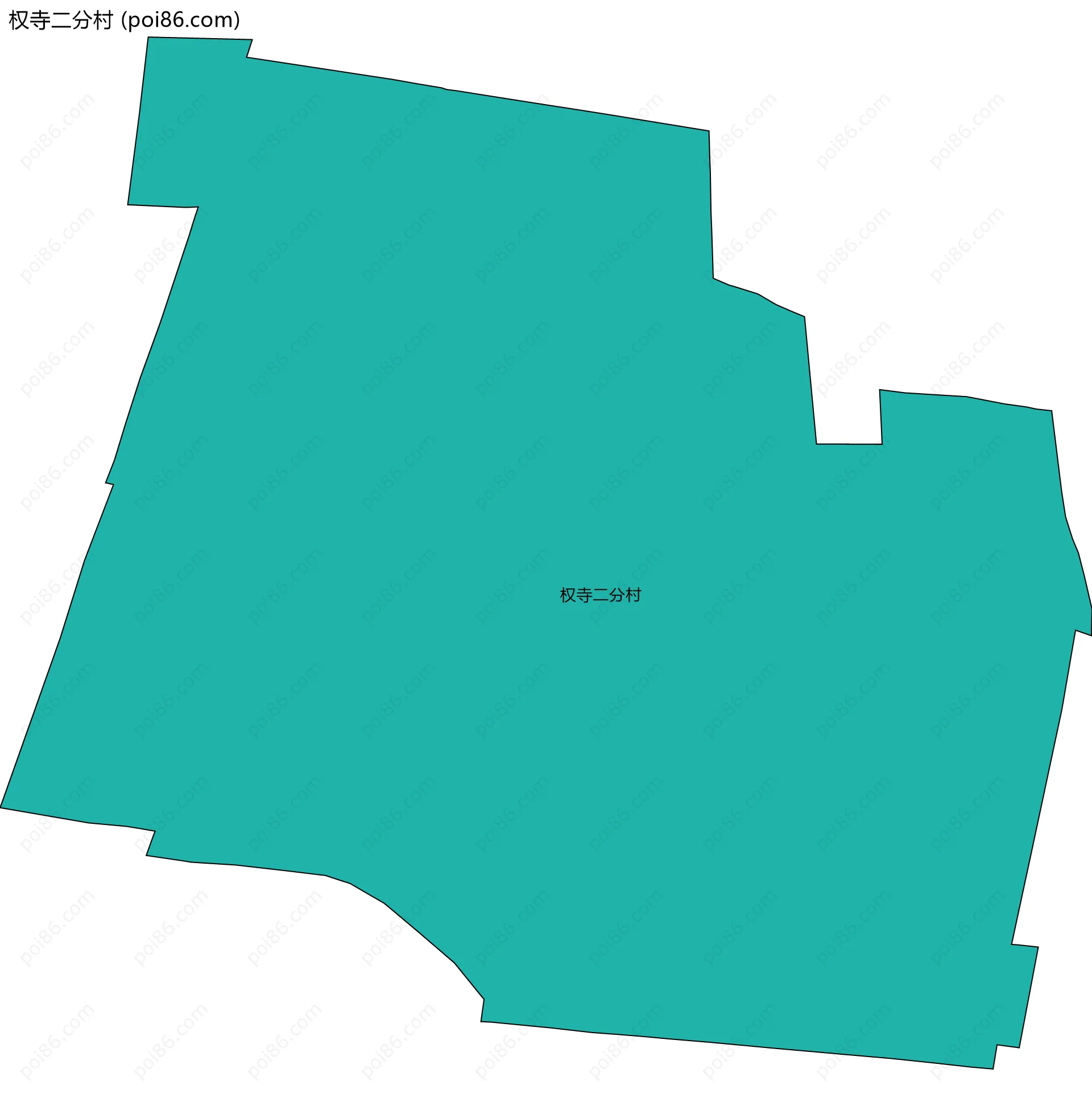 权寺二分村边界地图