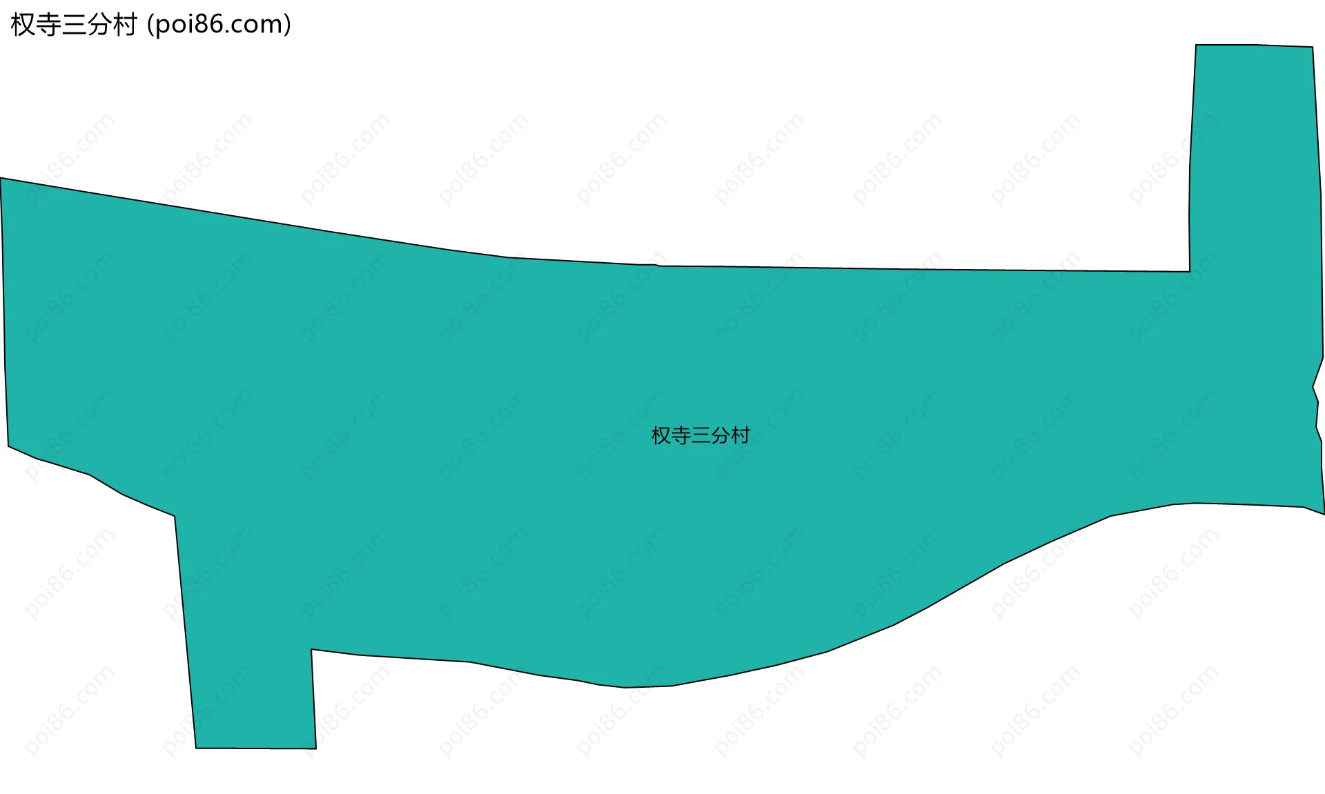 权寺三分村边界地图