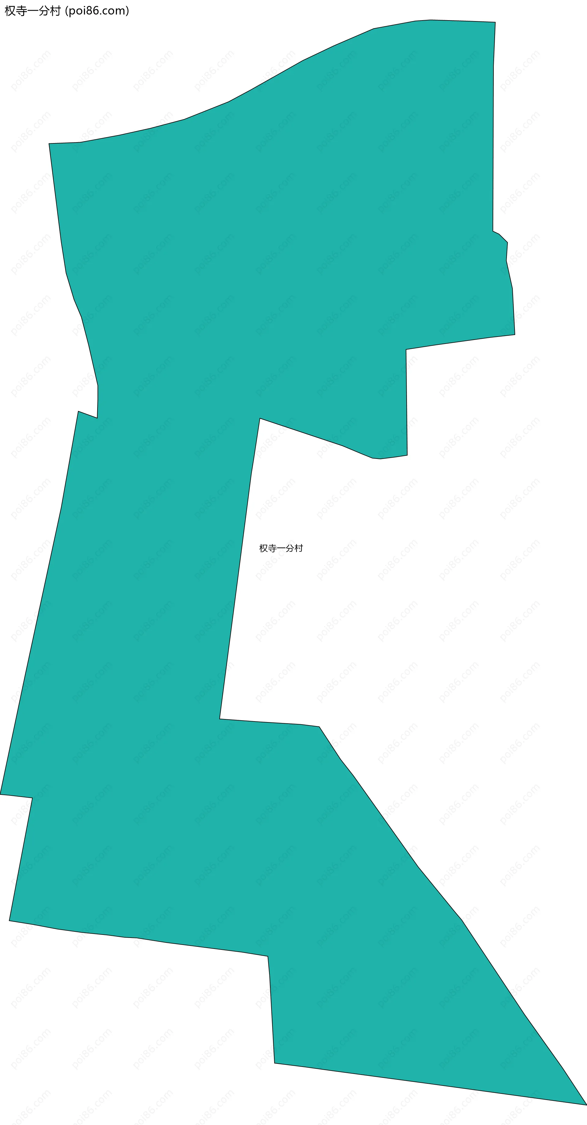 权寺一分村边界地图