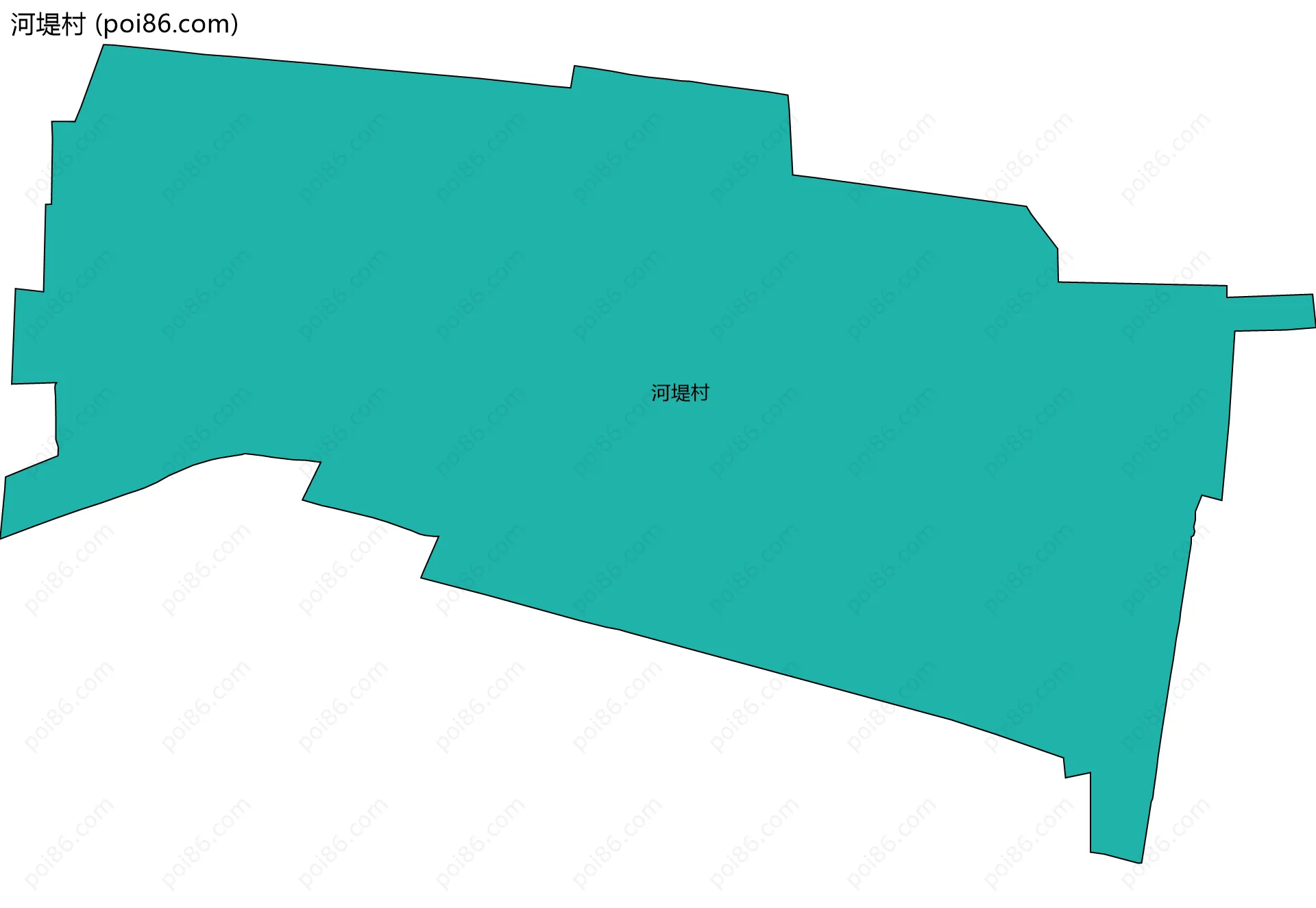 河堤村边界地图