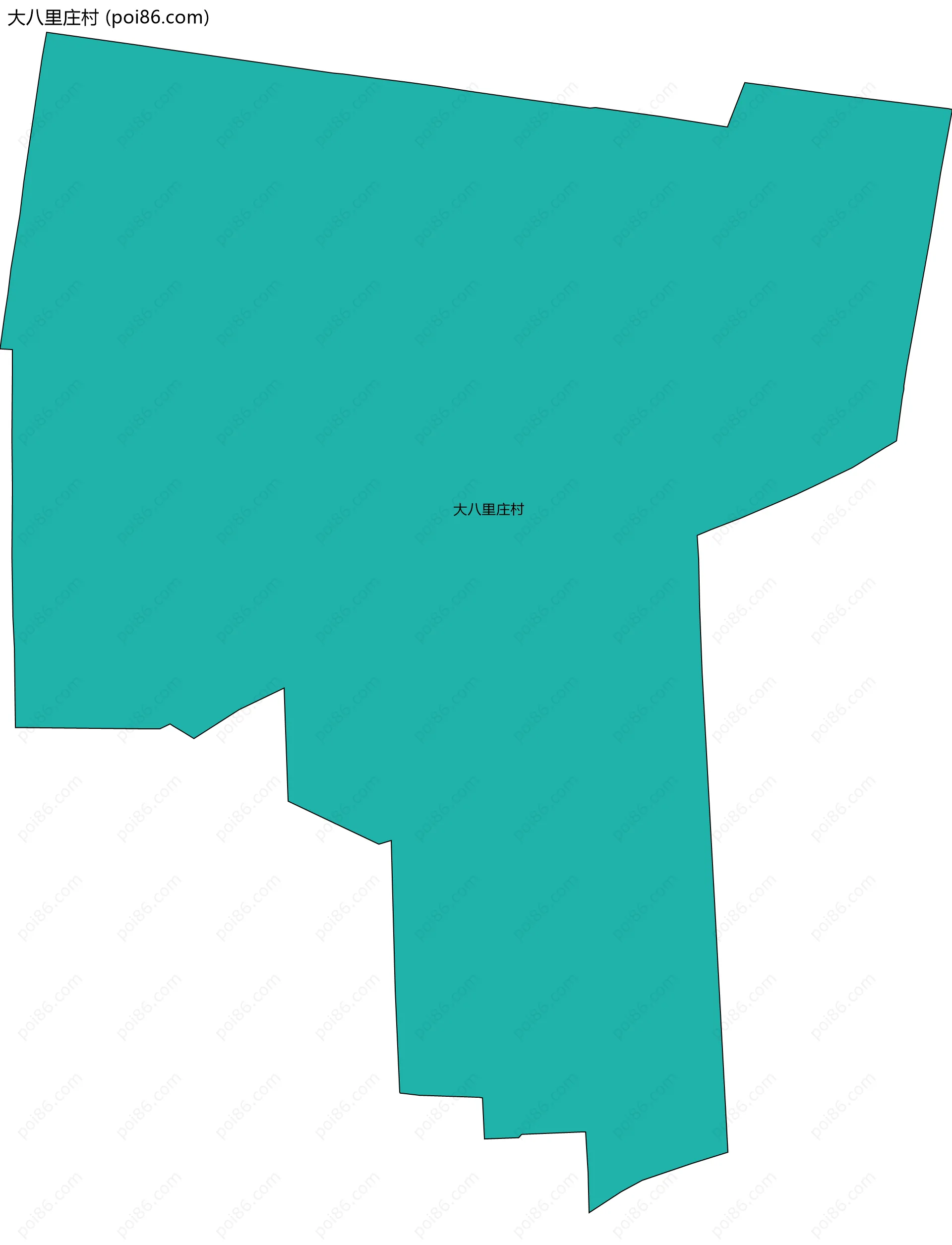 大八里庄村边界地图