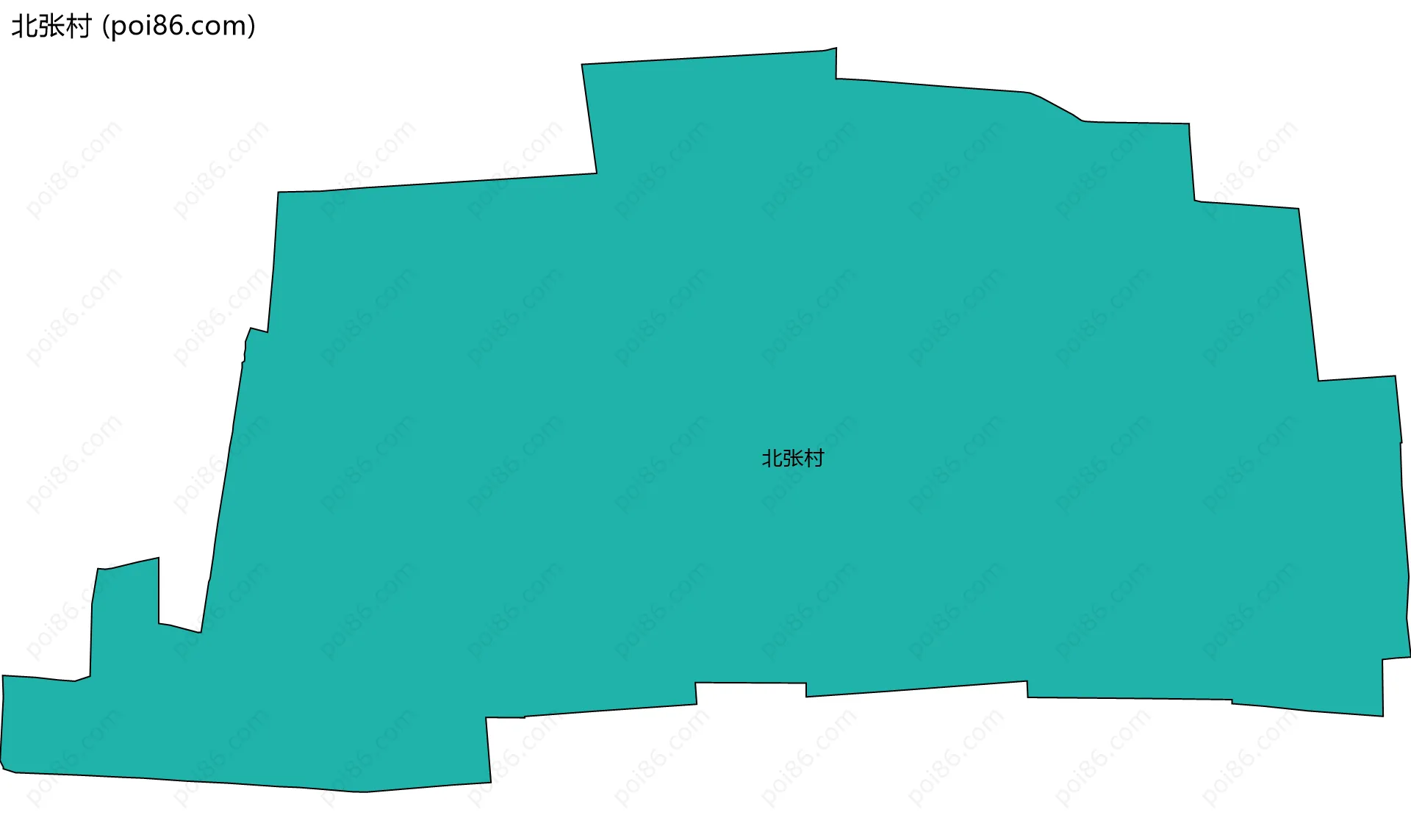 北张村边界地图