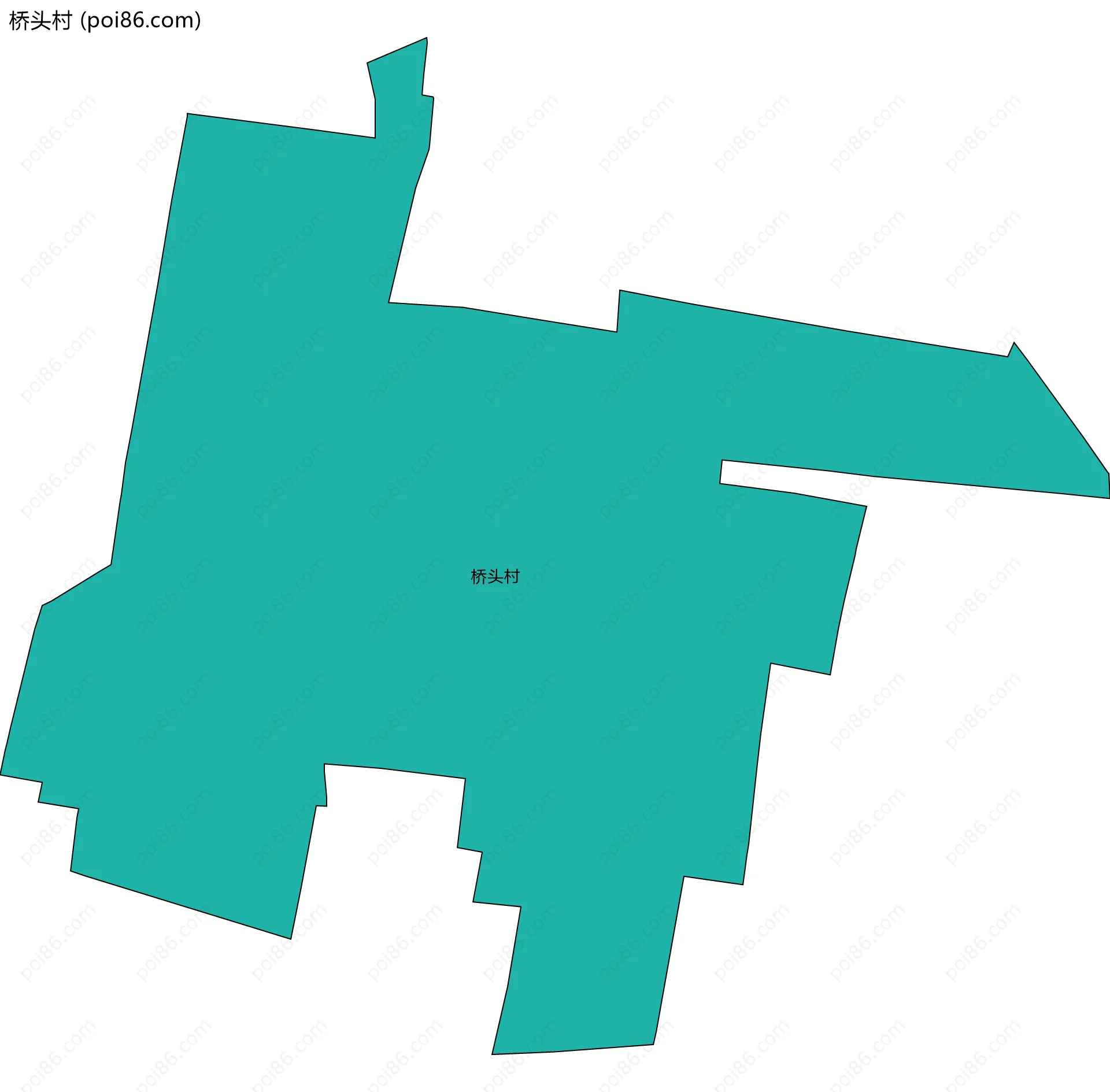 桥头村边界地图