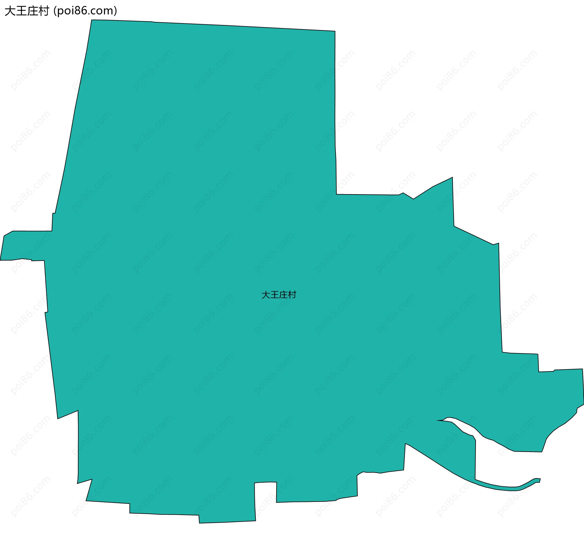 大王庄村边界地图