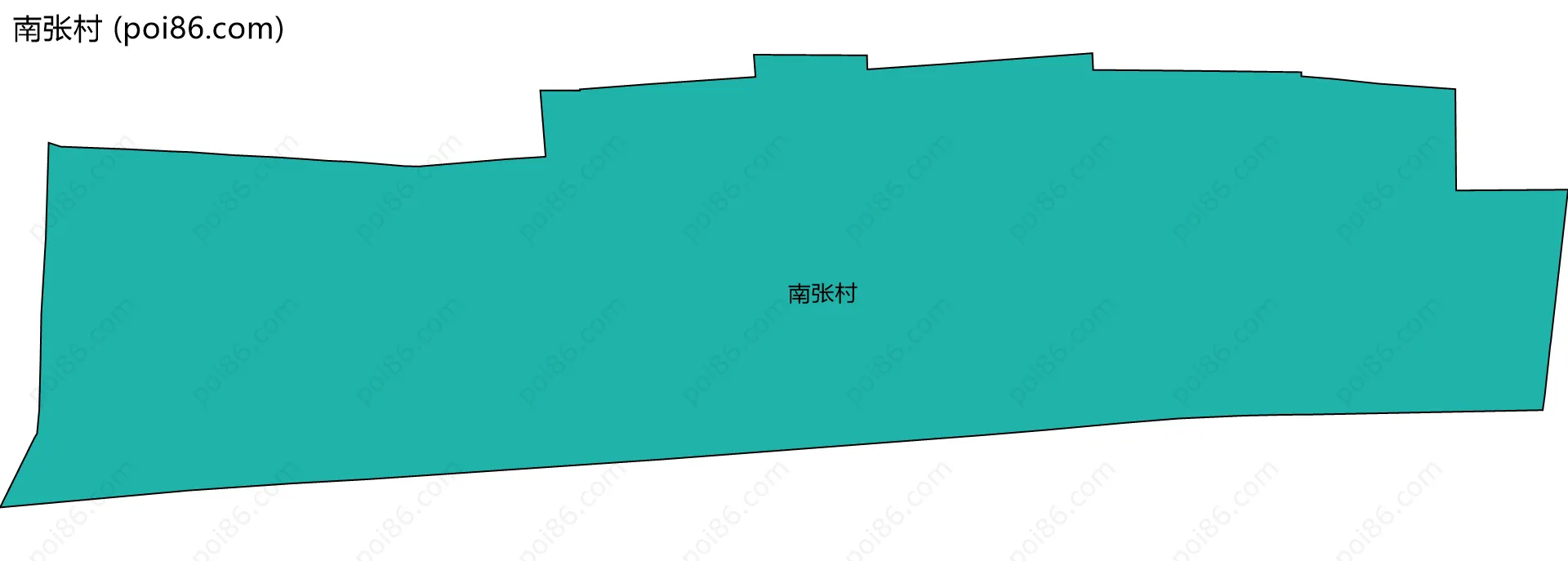 南张村边界地图