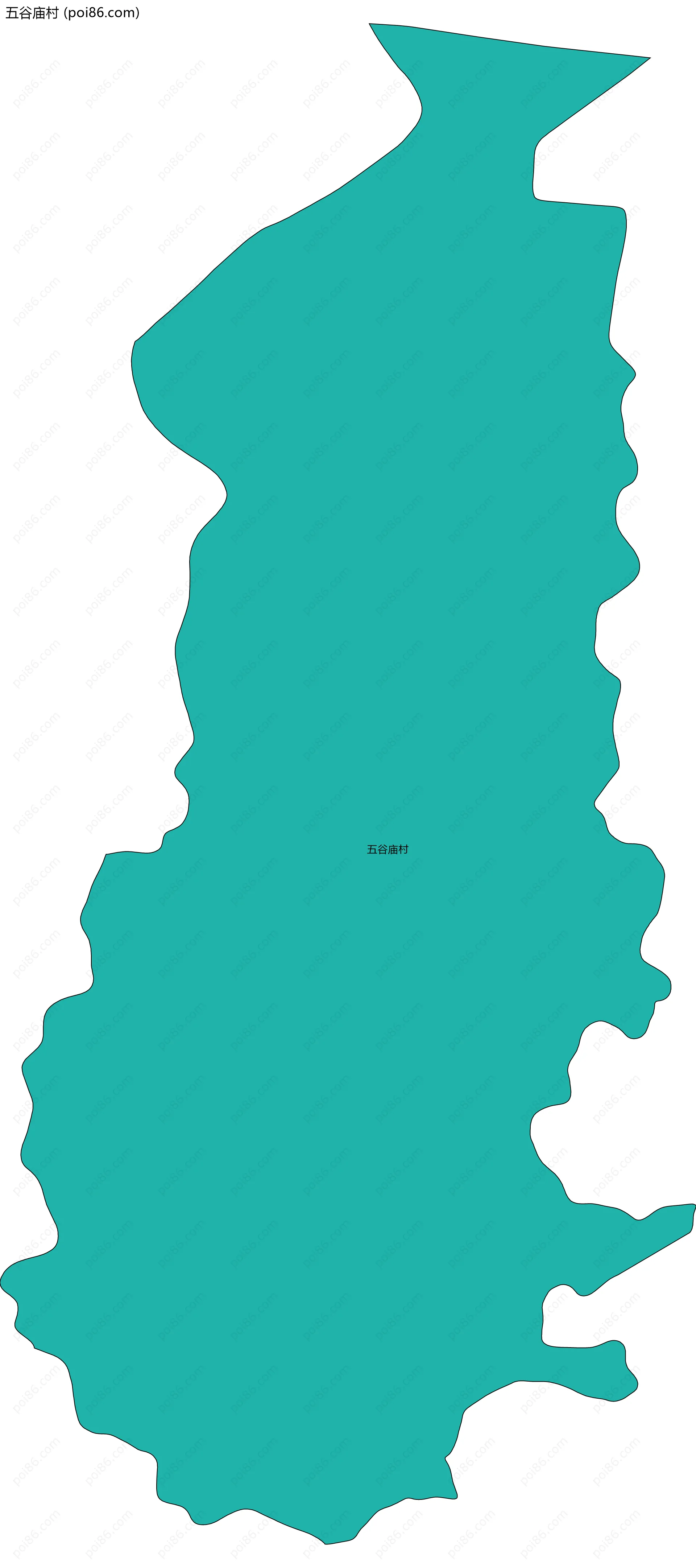 五谷庙村边界地图