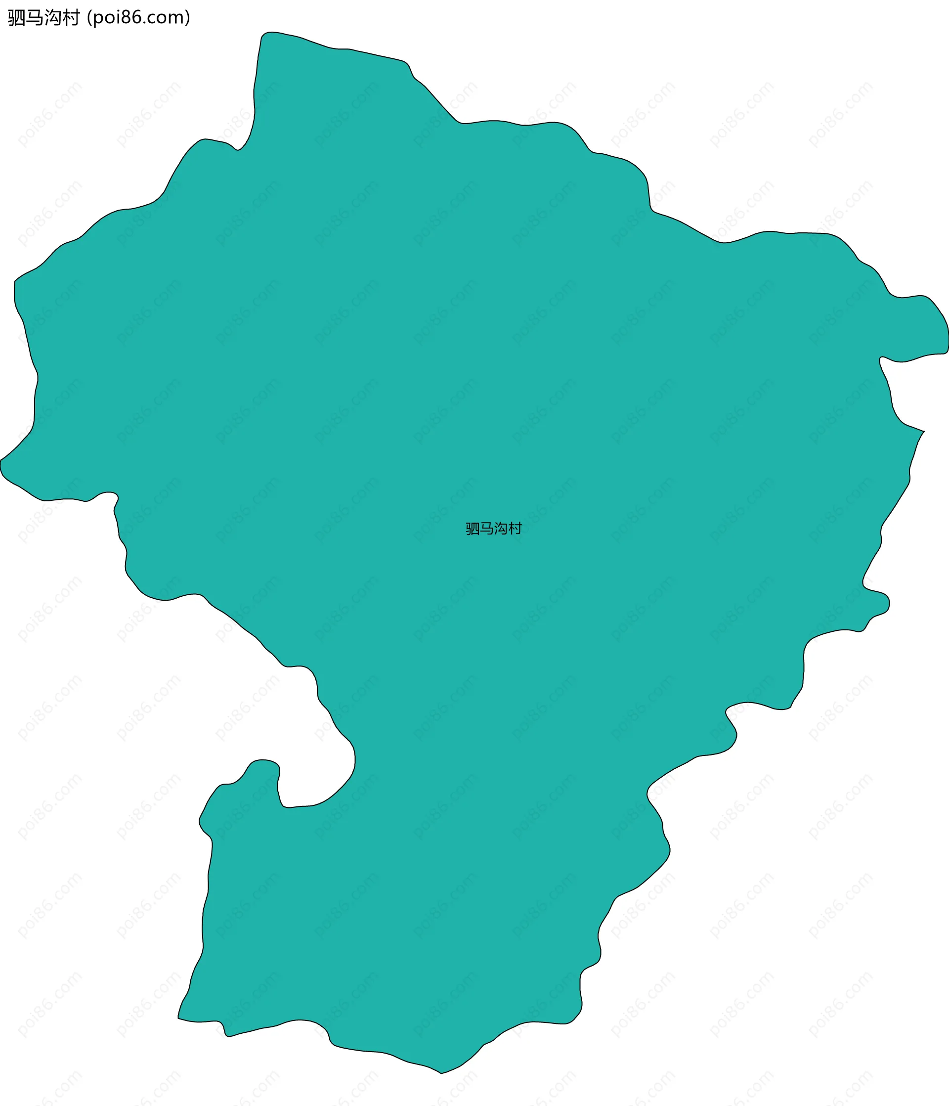 驷马沟村边界地图