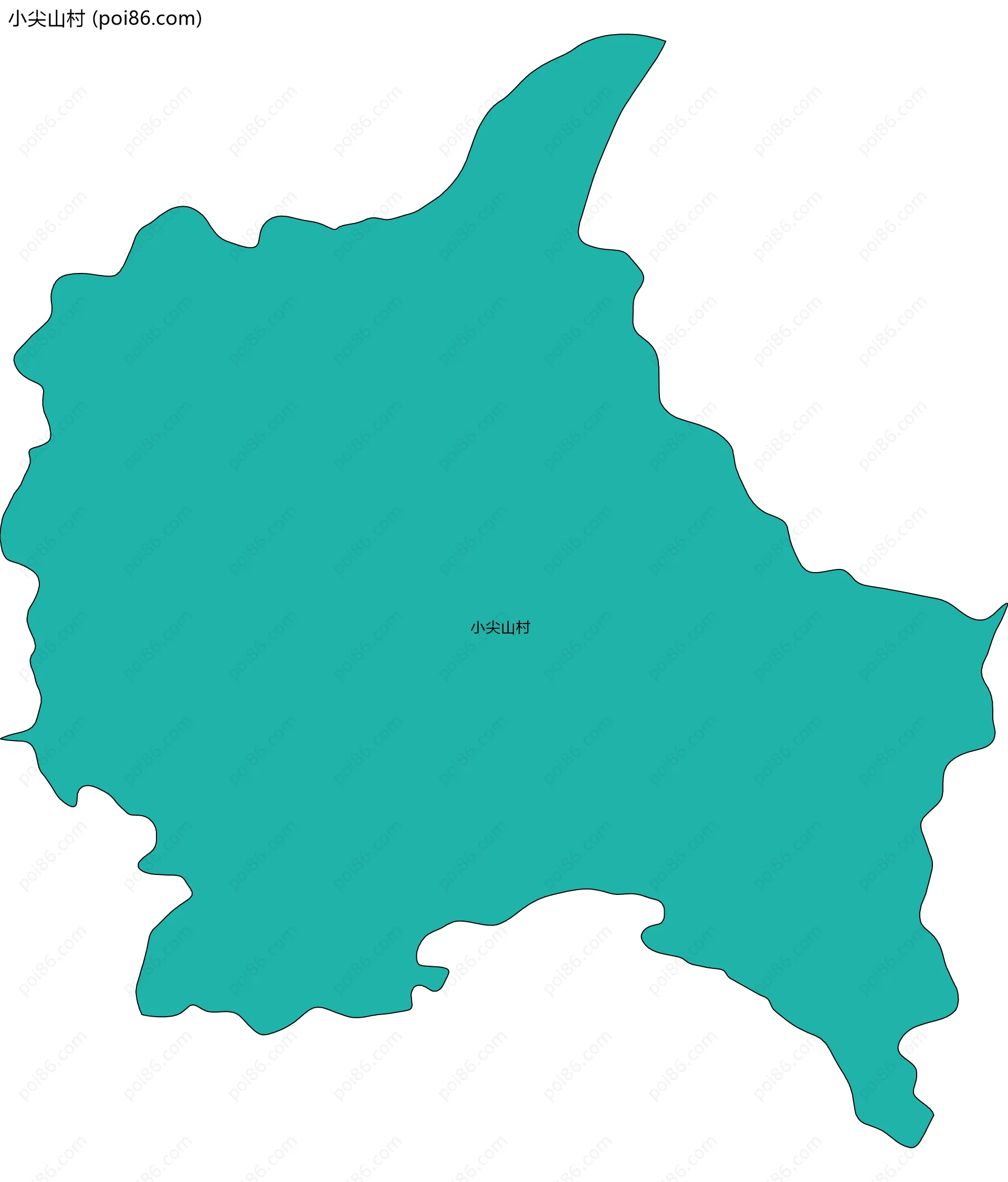 小尖山村边界地图