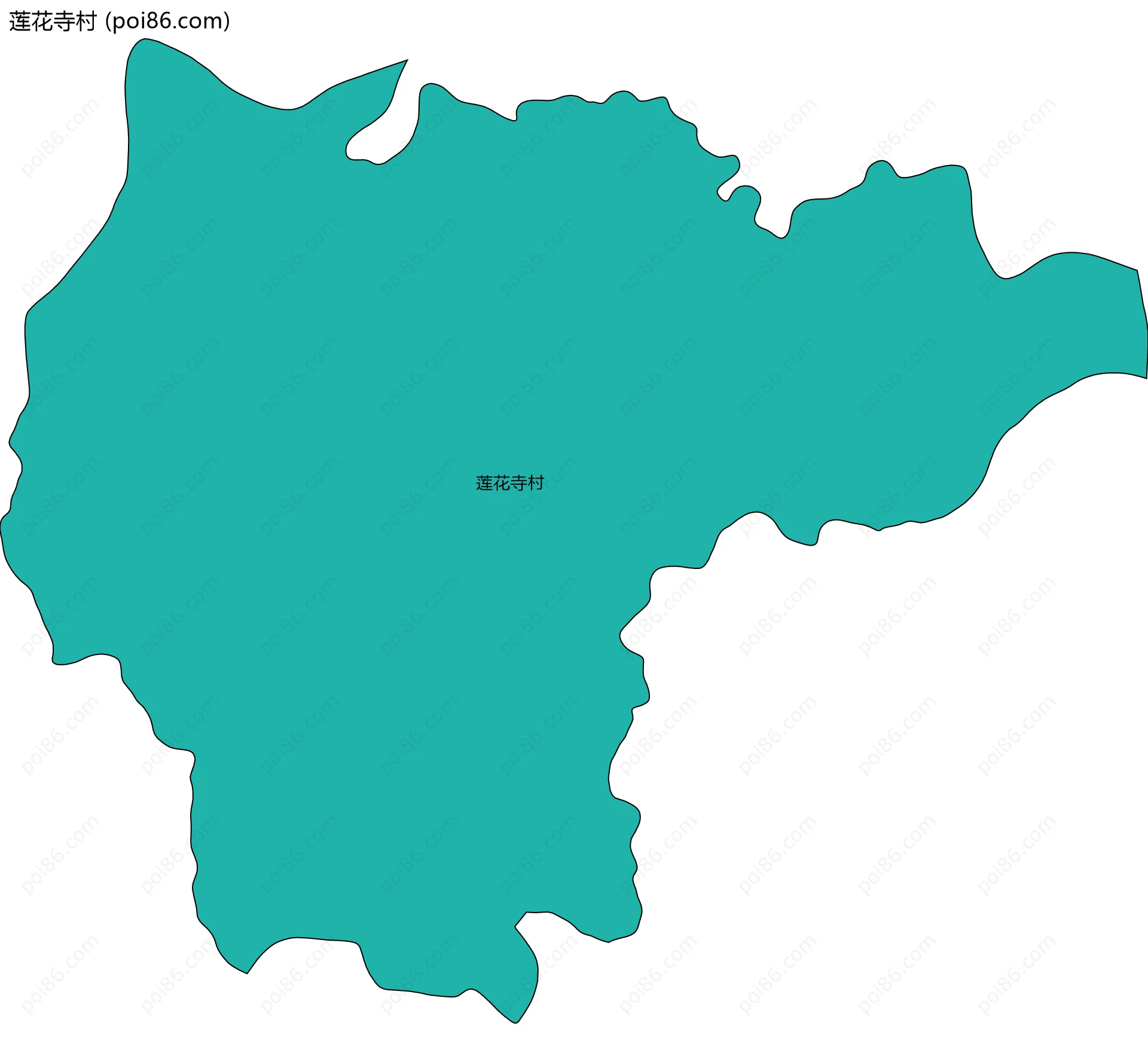 莲花寺村边界地图