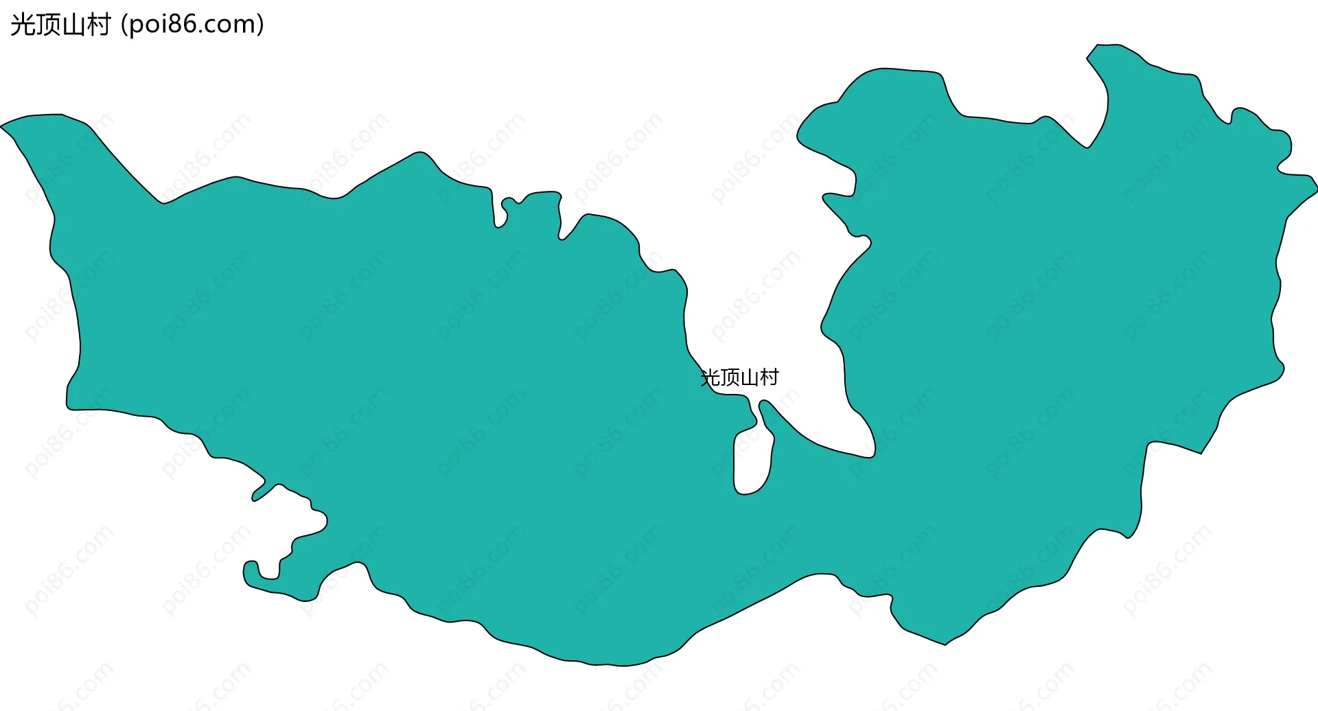 光顶山村边界地图