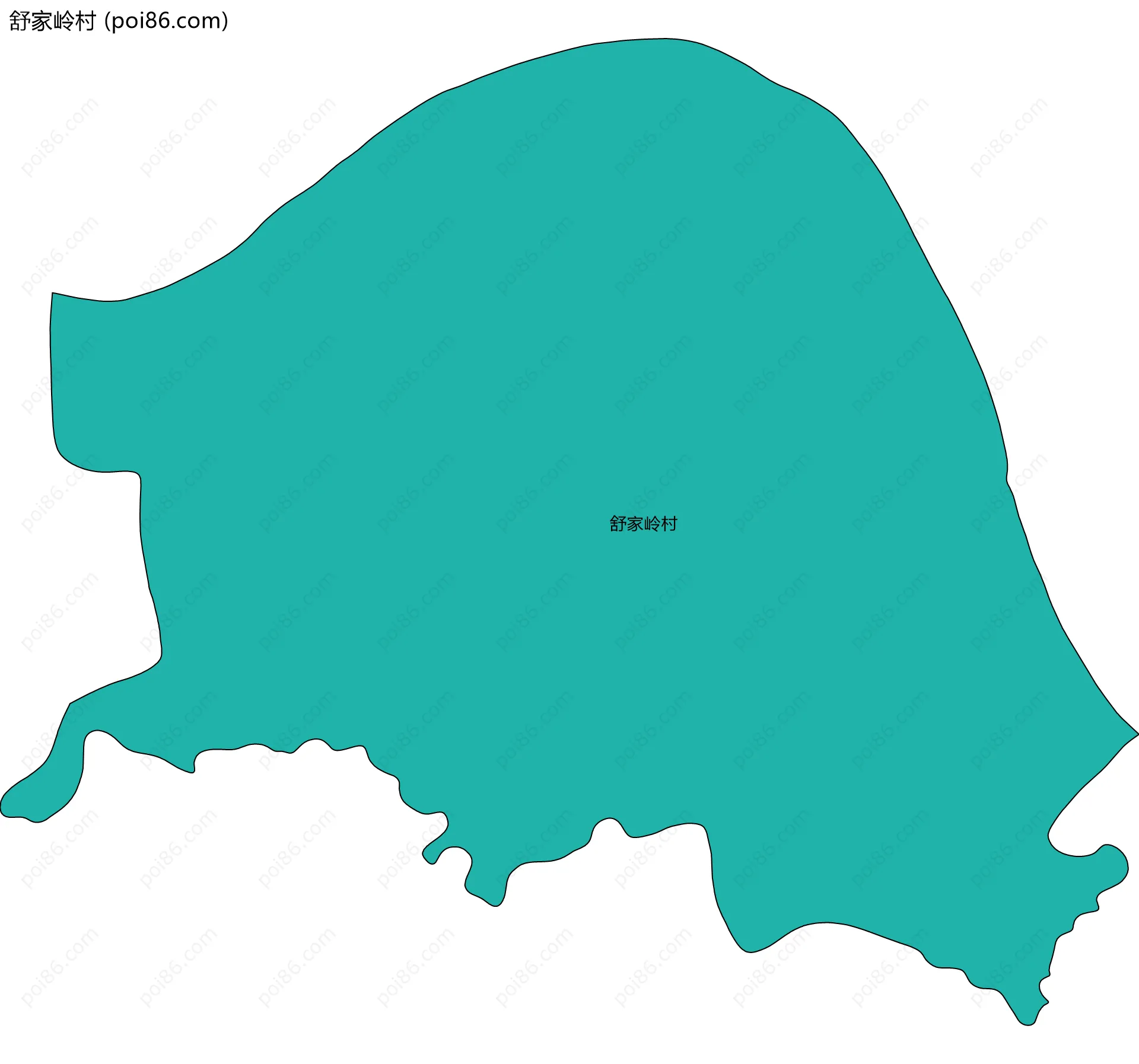 舒家岭村边界地图