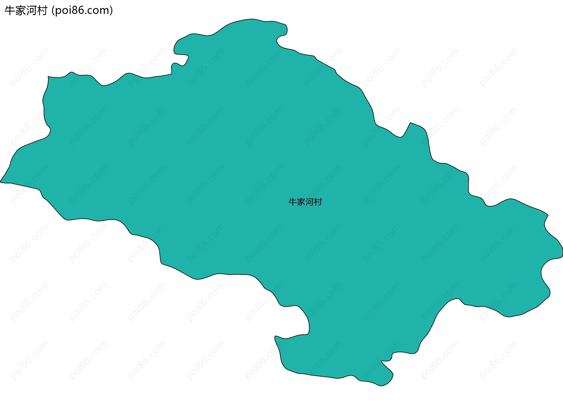 牛家河村边界地图