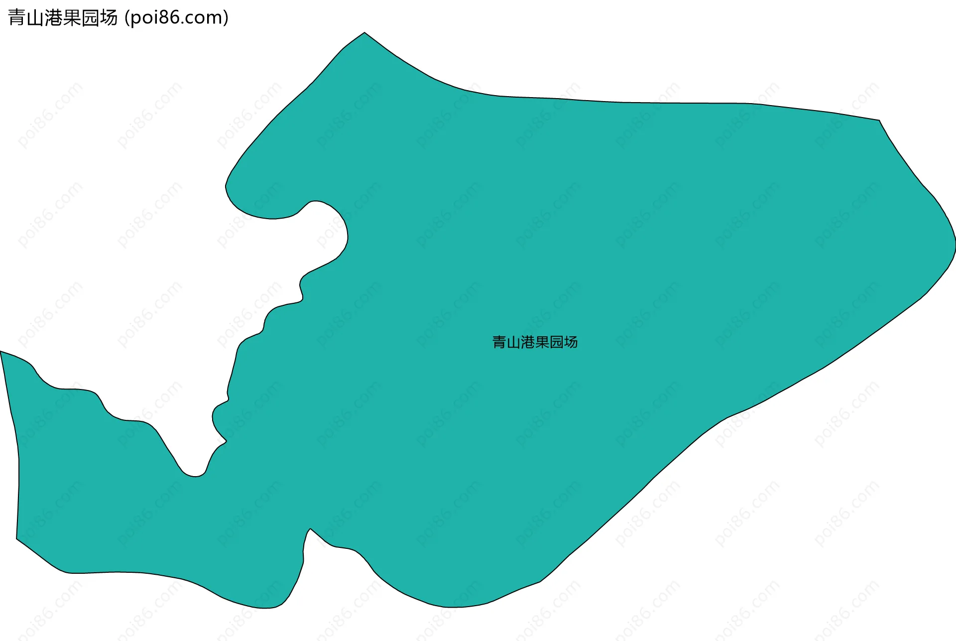 青山港果园场边界地图