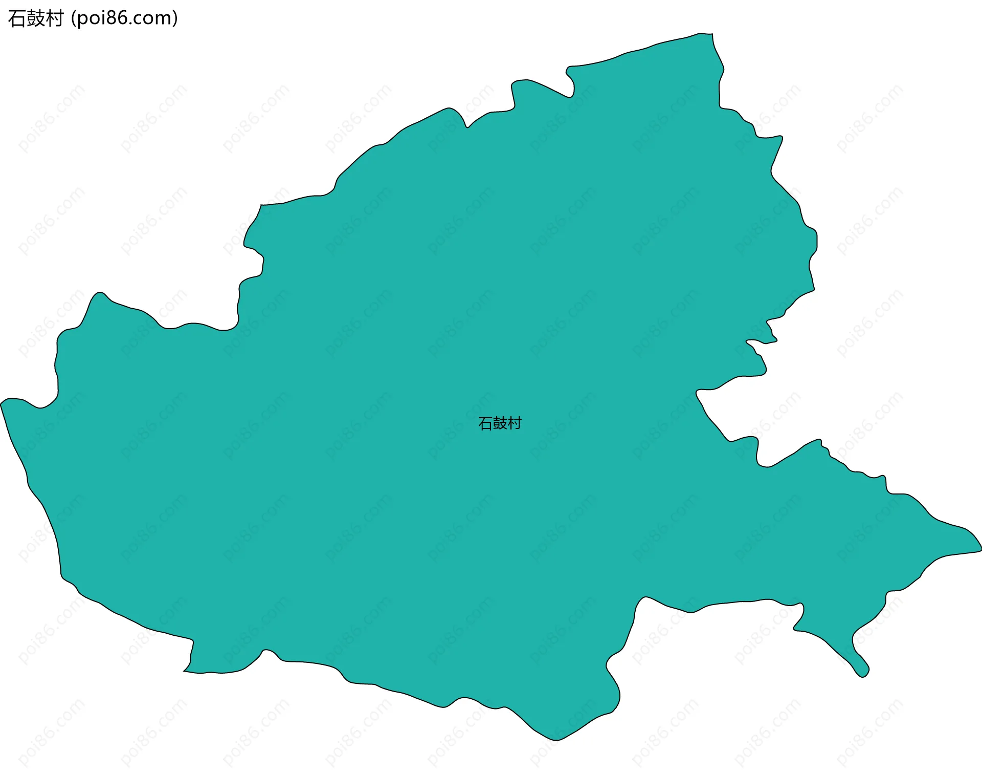 石鼓村边界地图