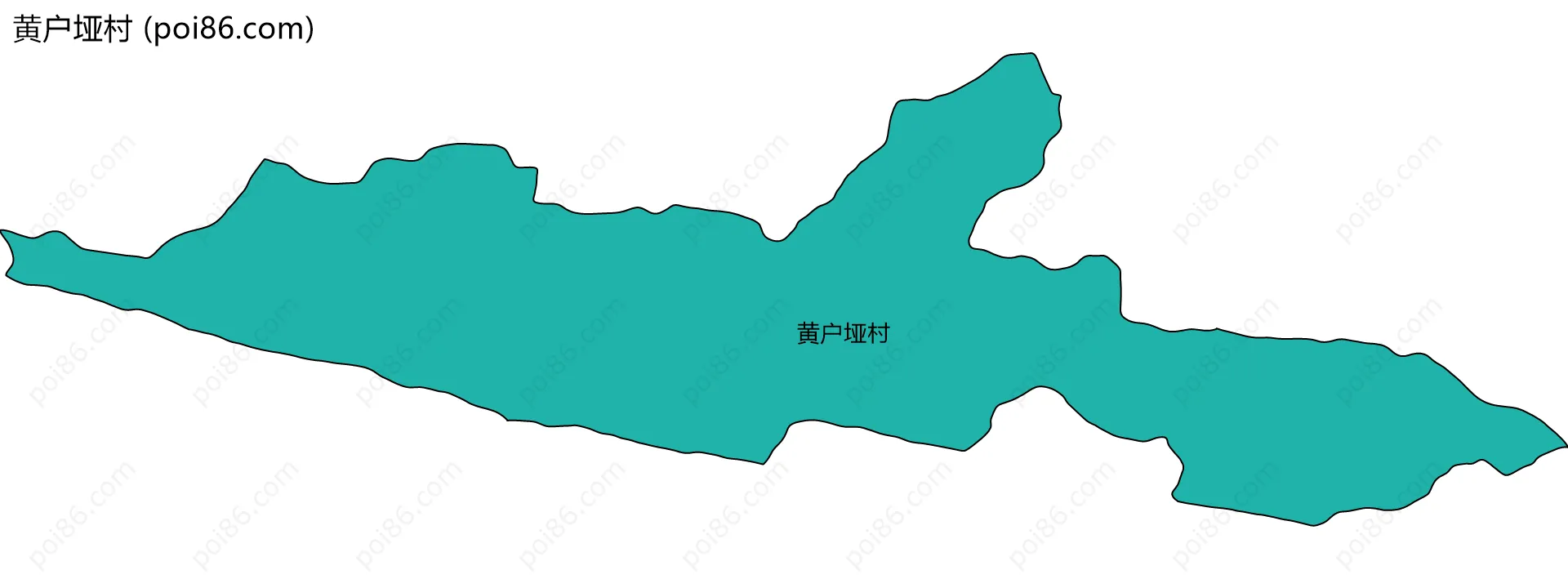 黄户垭村边界地图