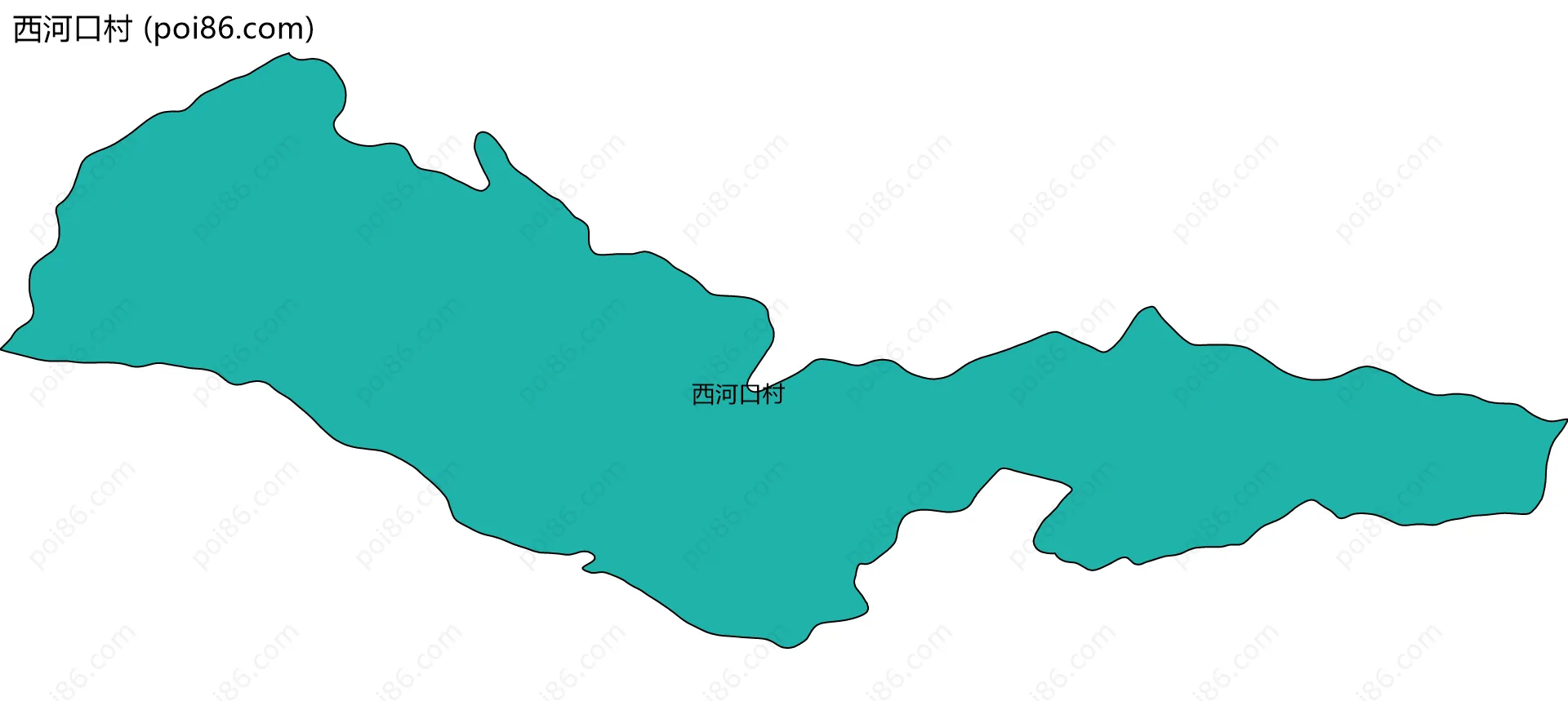 西河口村边界地图