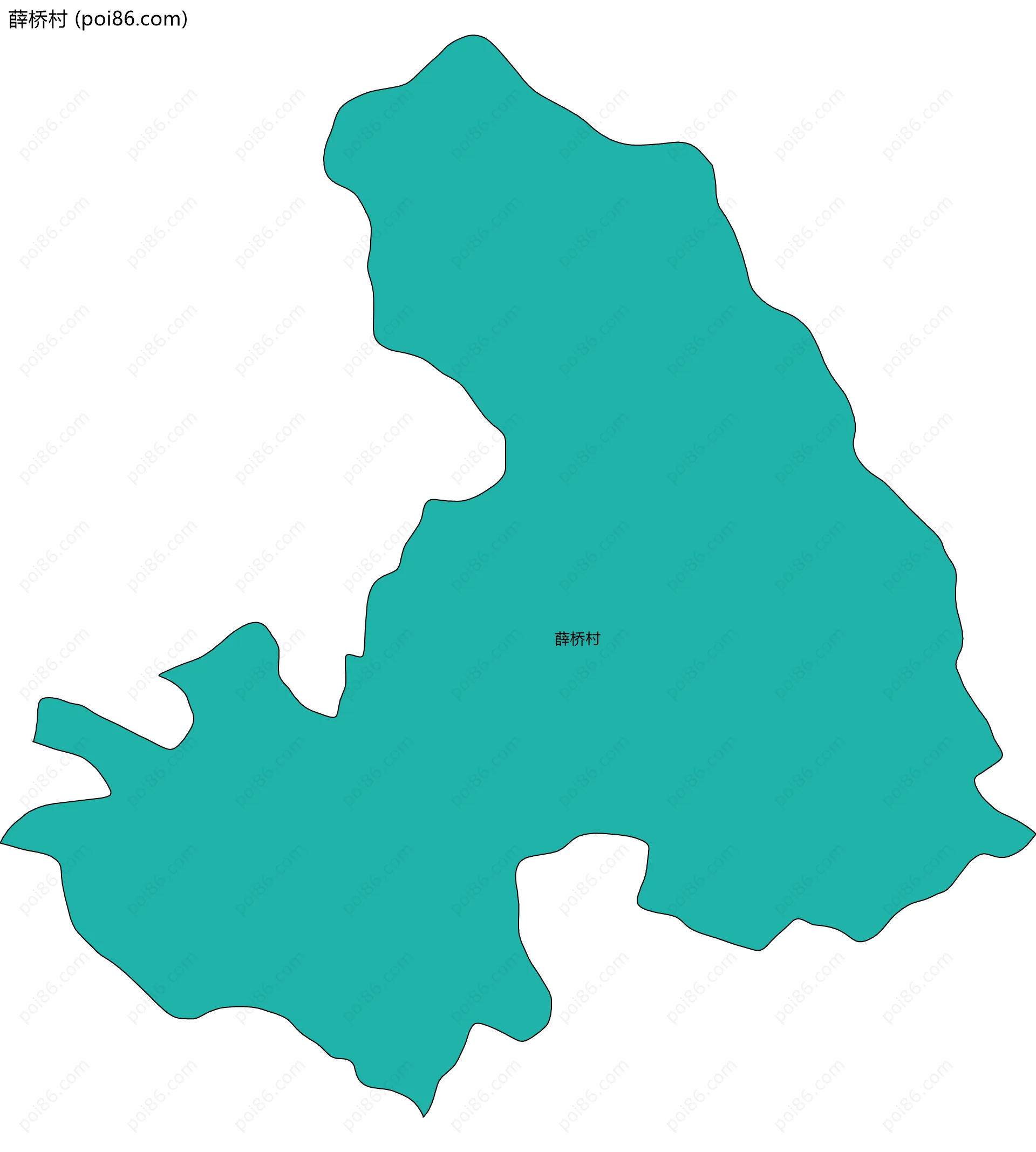 薛桥村边界地图