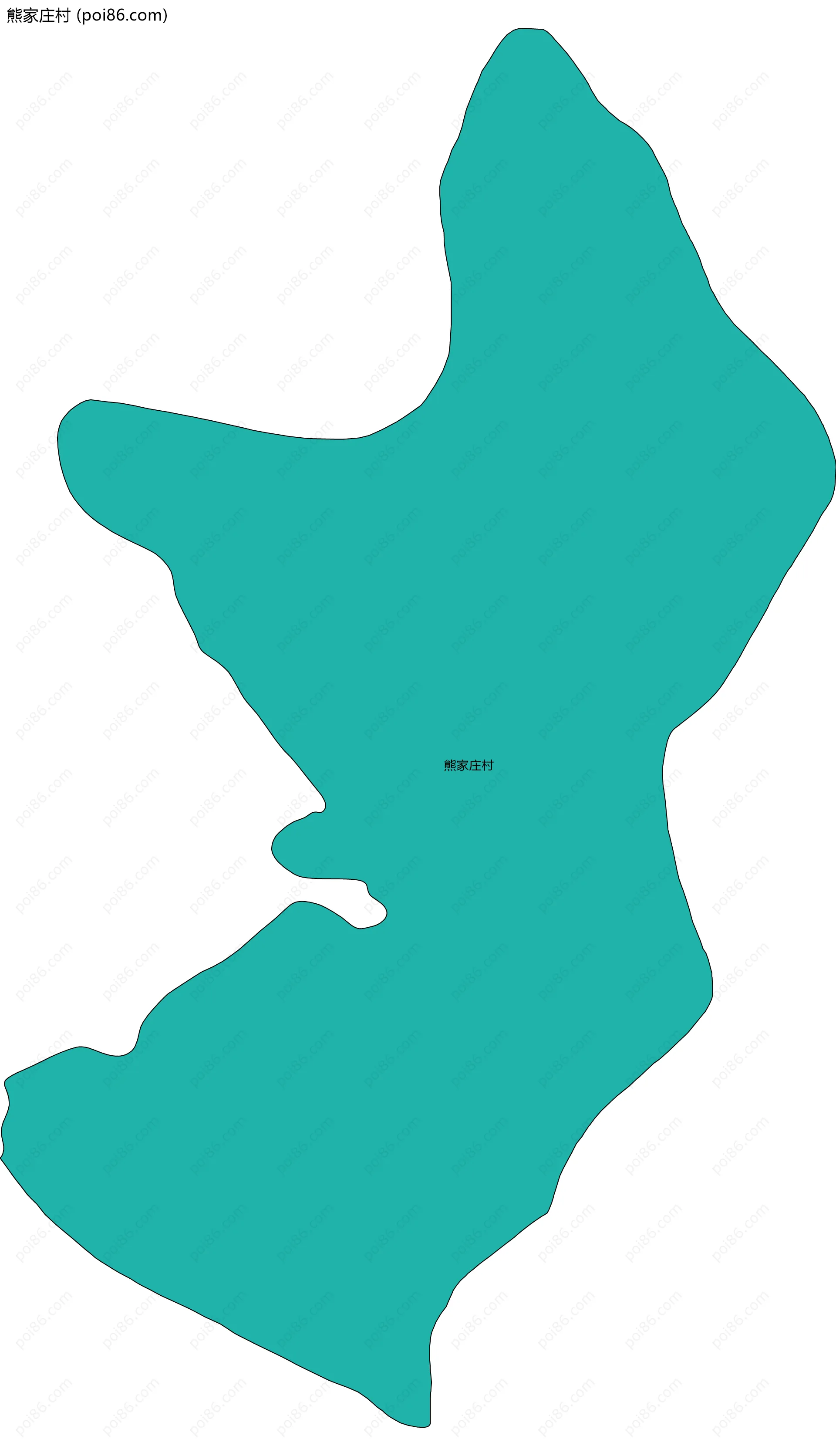 熊家庄村边界地图