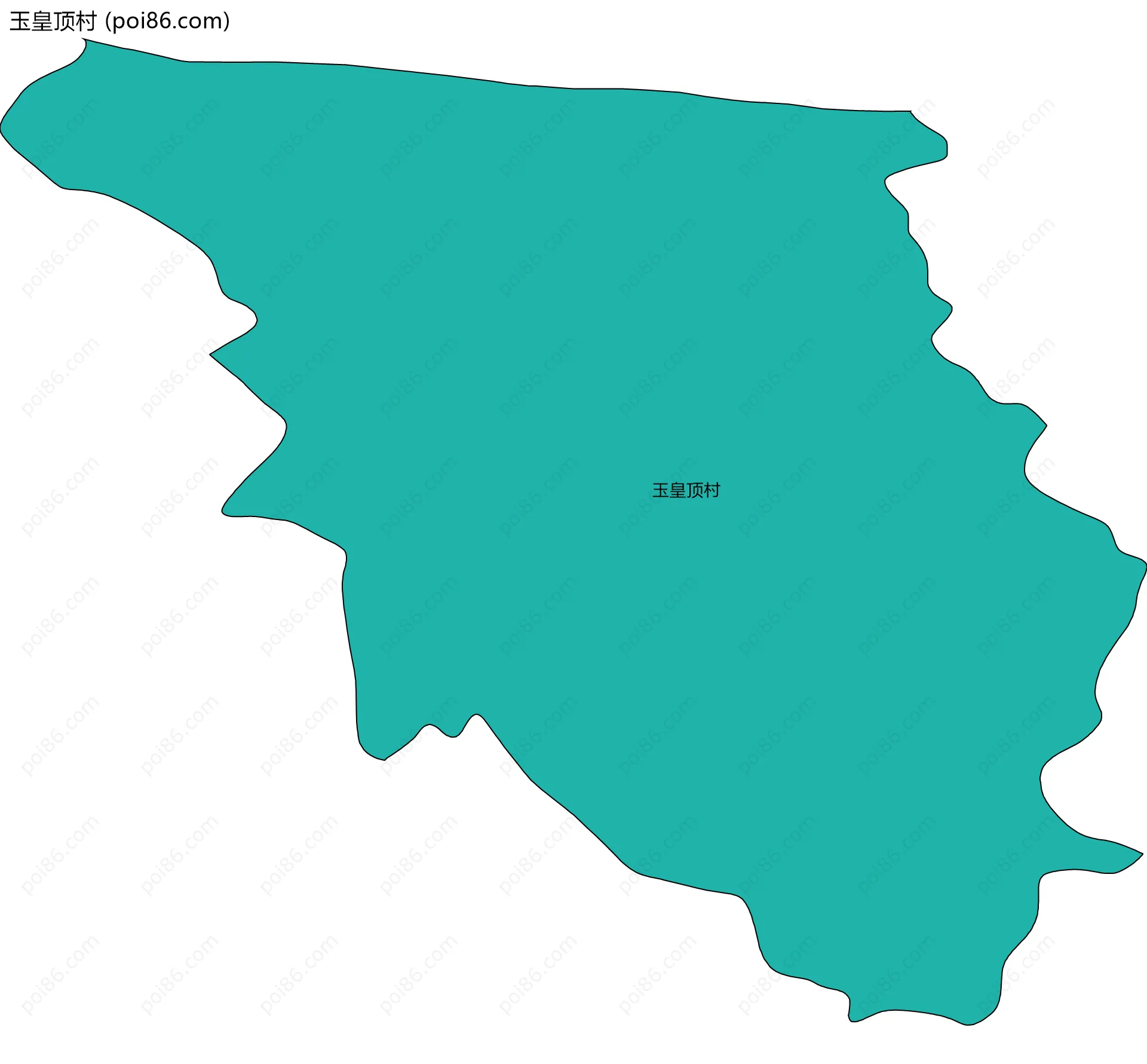 玉皇顶村边界地图