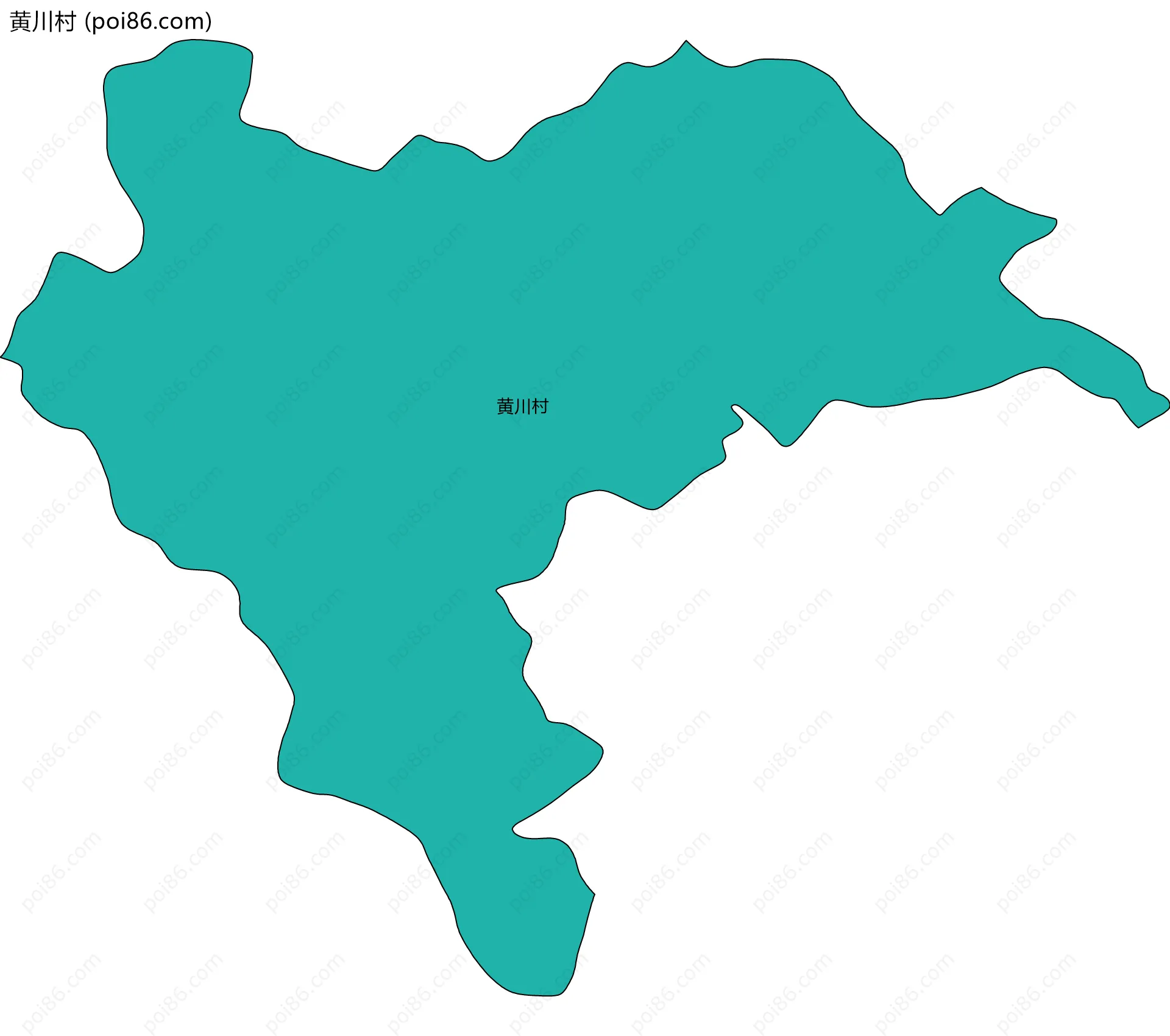 黄川村边界地图