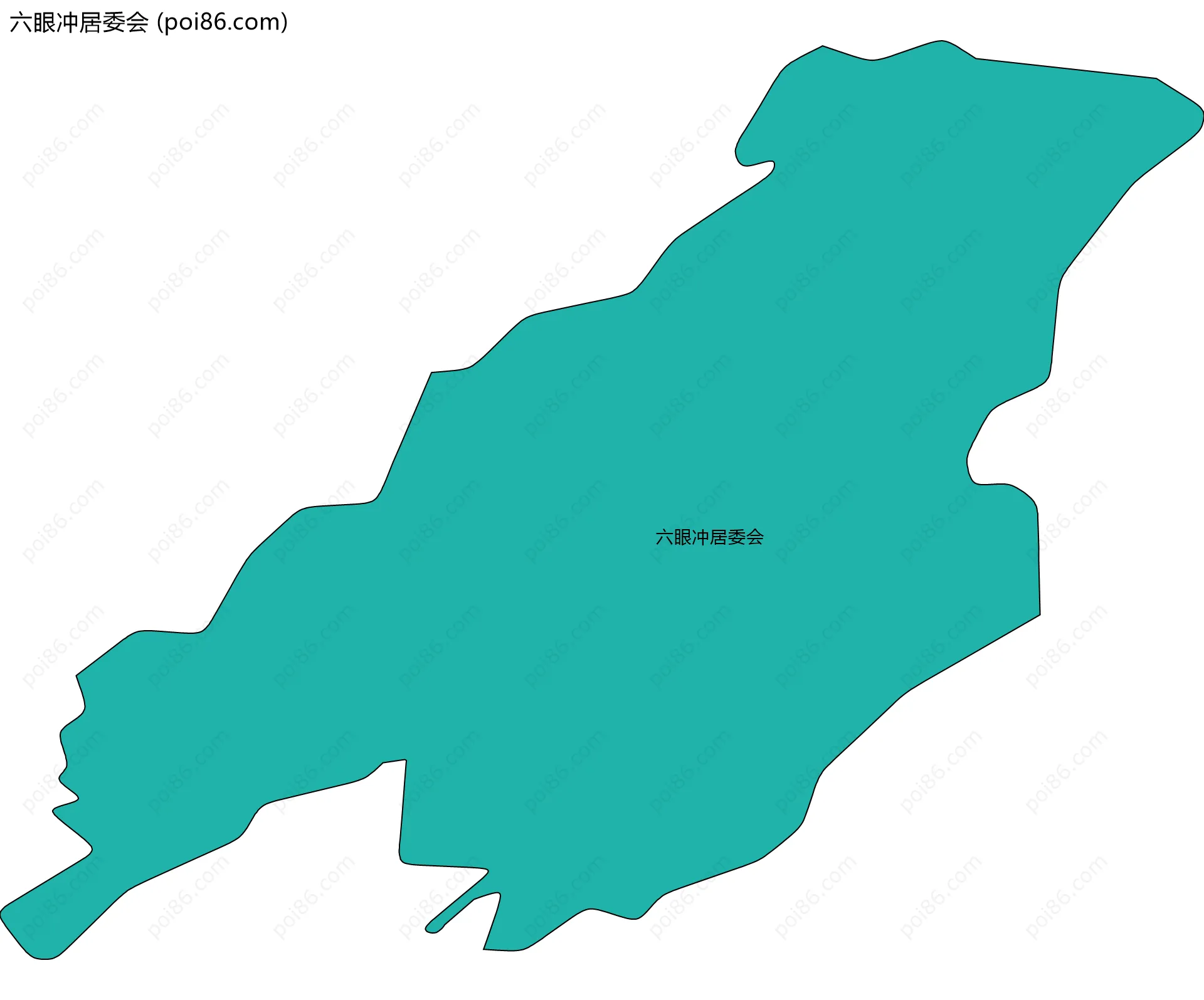 六眼冲居委会边界地图