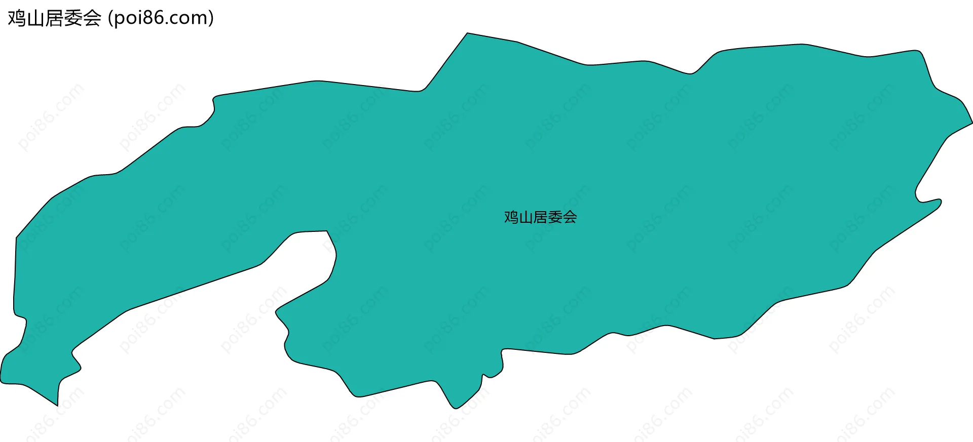 鸡山居委会边界地图