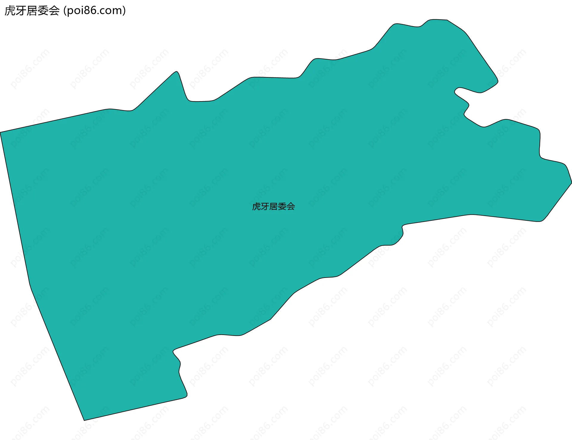 虎牙居委会边界地图