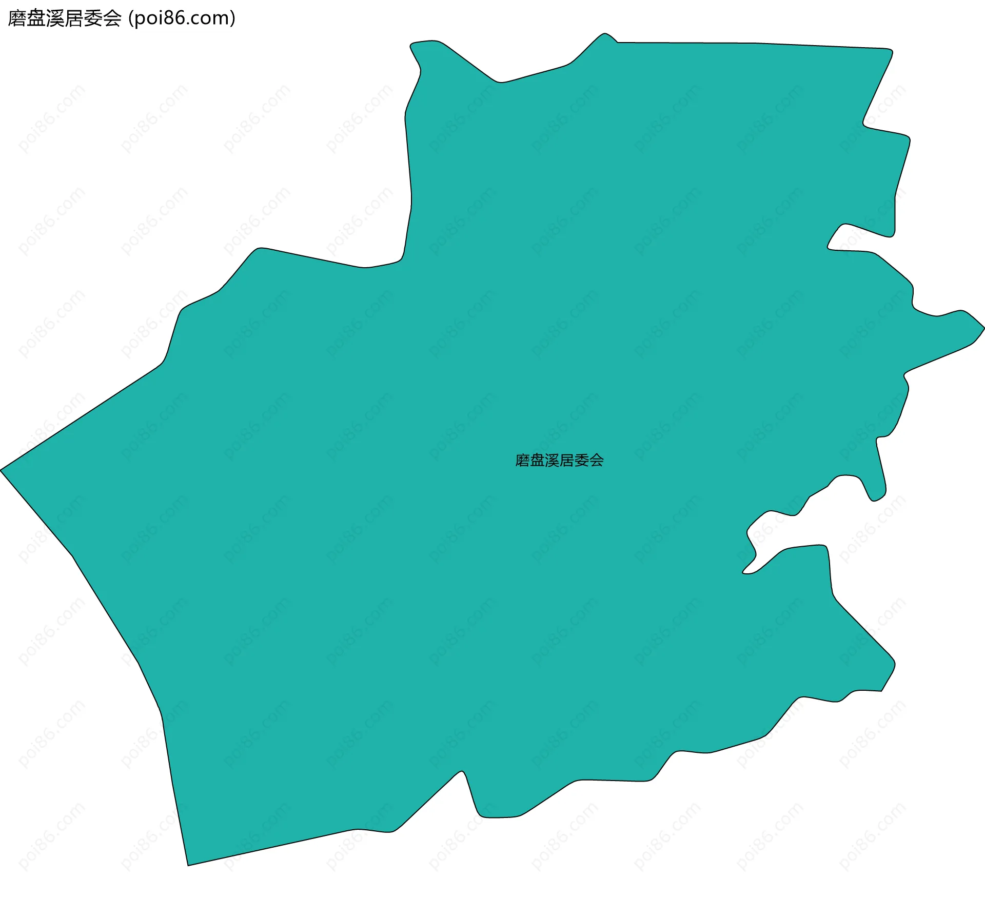 磨盘溪居委会边界地图