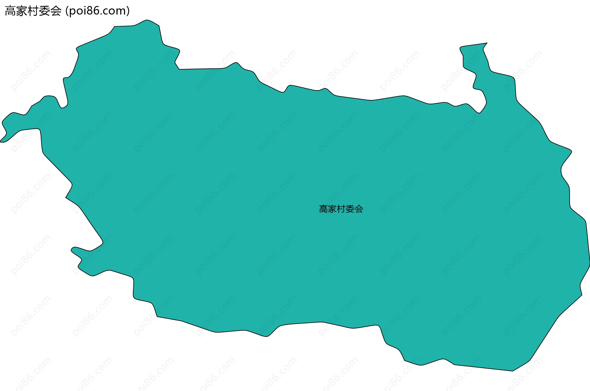 高家村委会边界地图