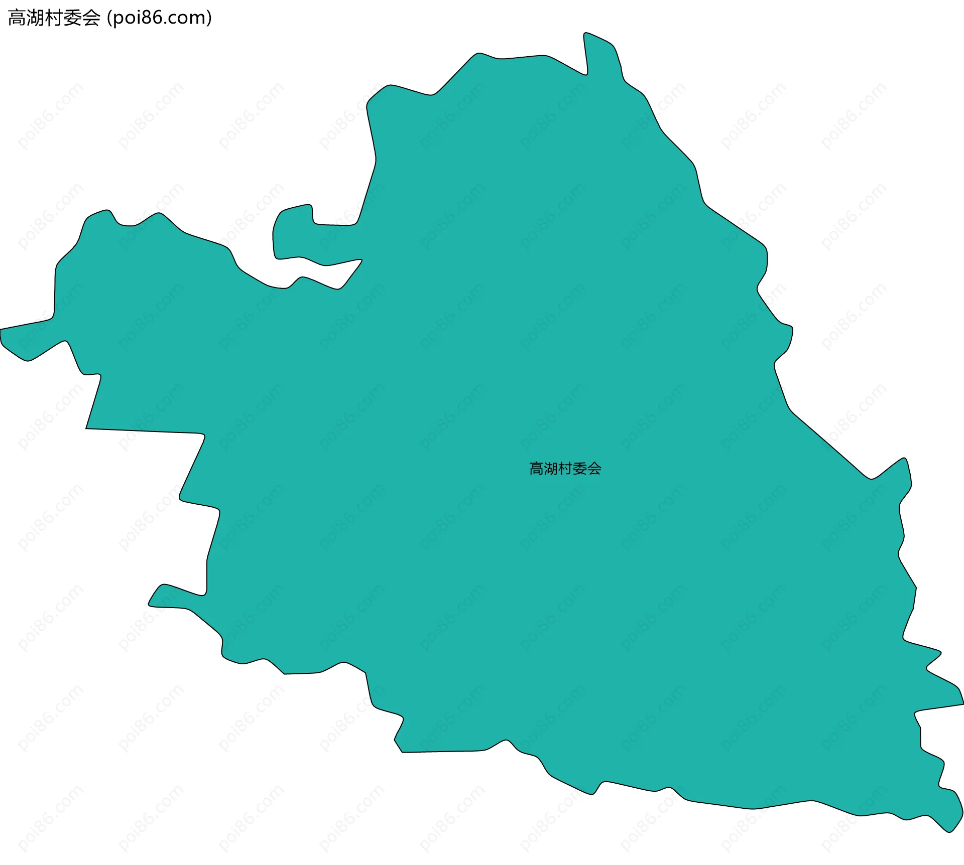 高湖村委会边界地图