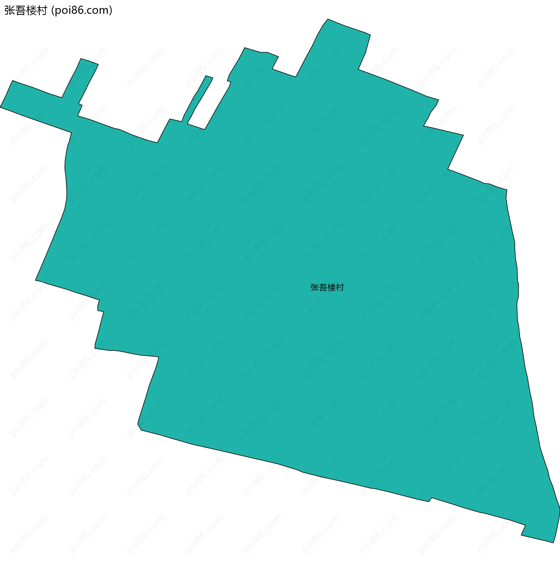 张吾楼村边界地图