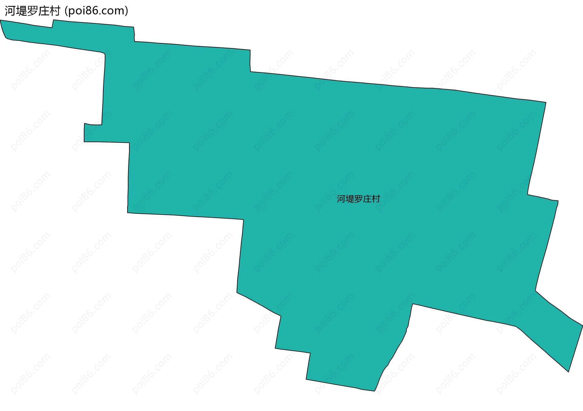 河堤罗庄村边界地图