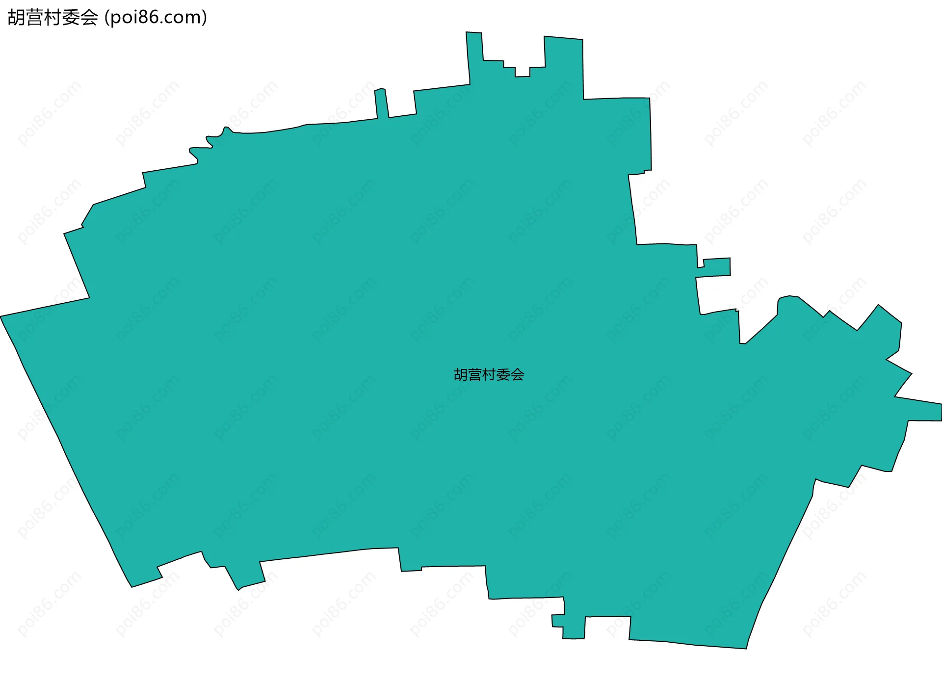 胡营村委会边界地图