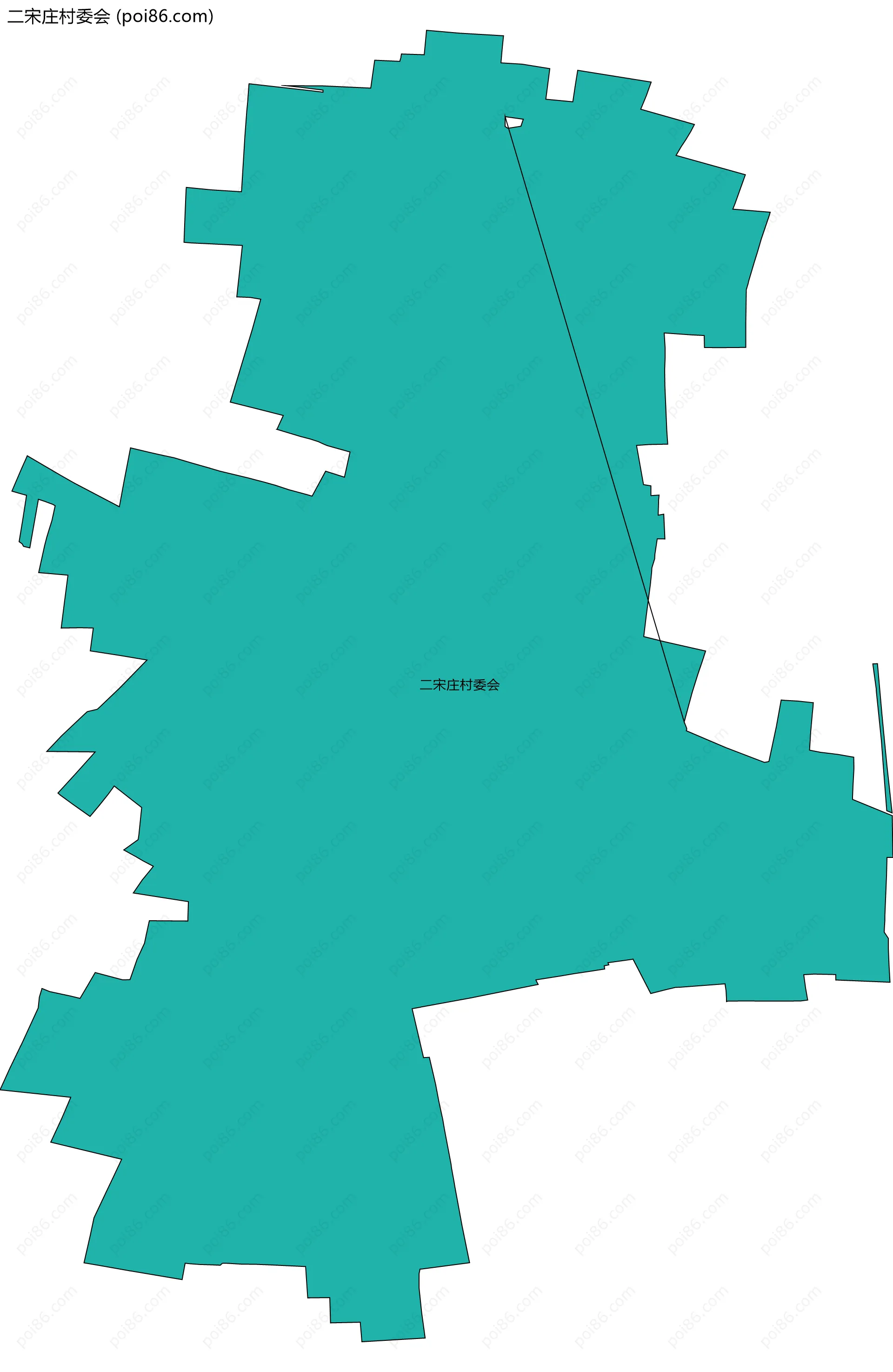 二宋庄村委会边界地图
